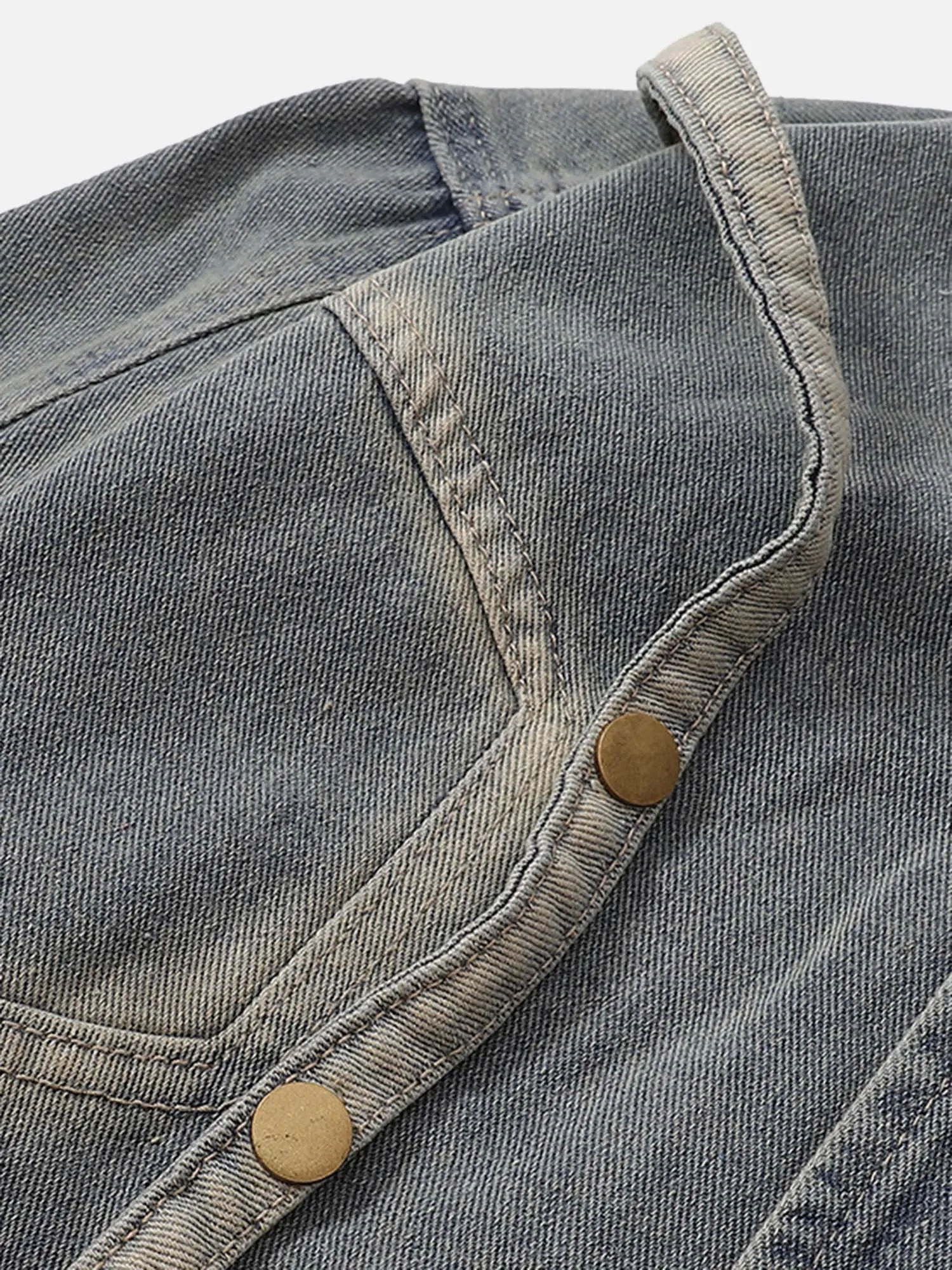 1984 American Fashion Washed Distressed White Denim Jacket