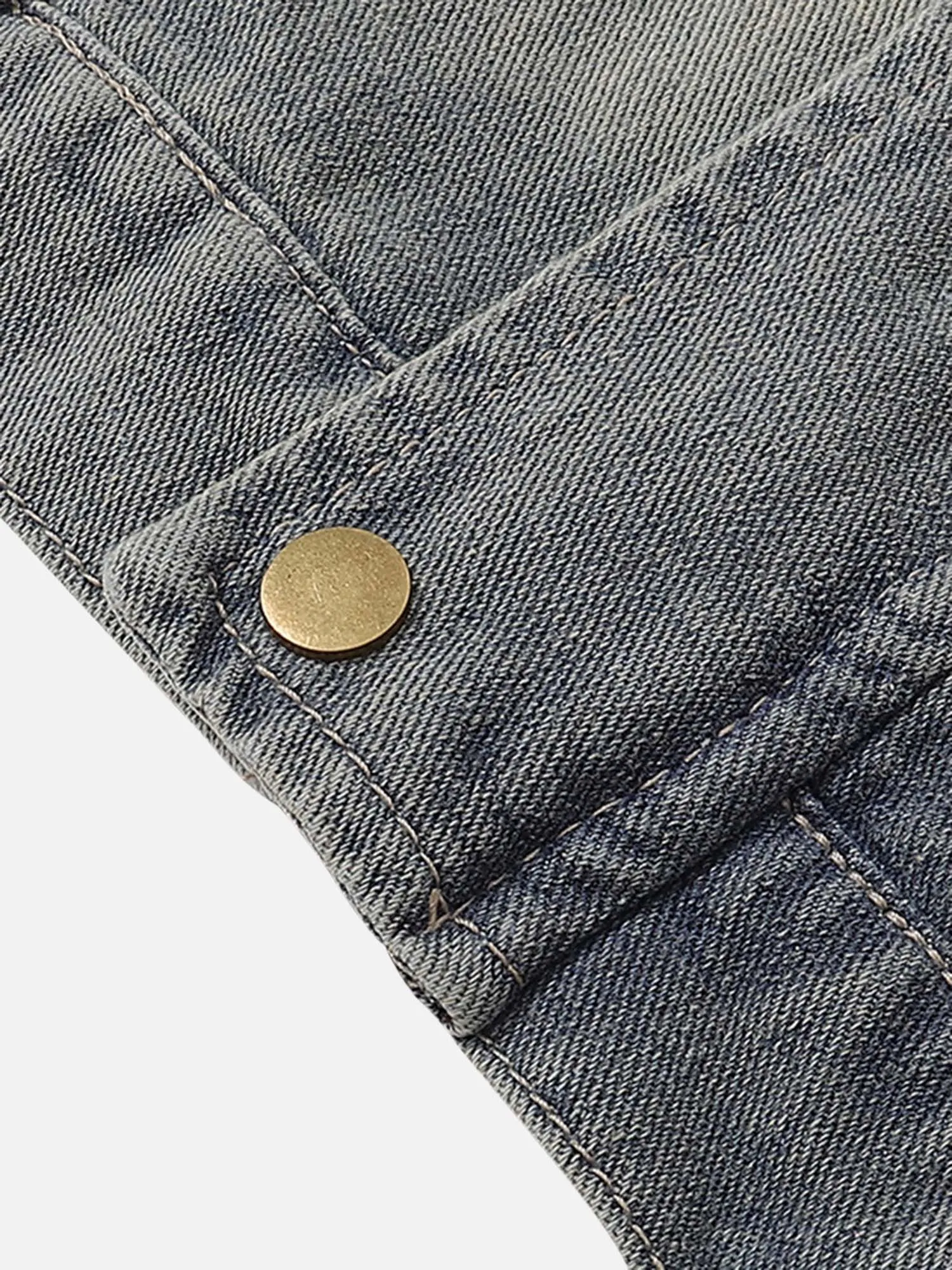 1984 American Fashion Washed Distressed White Denim Jacket