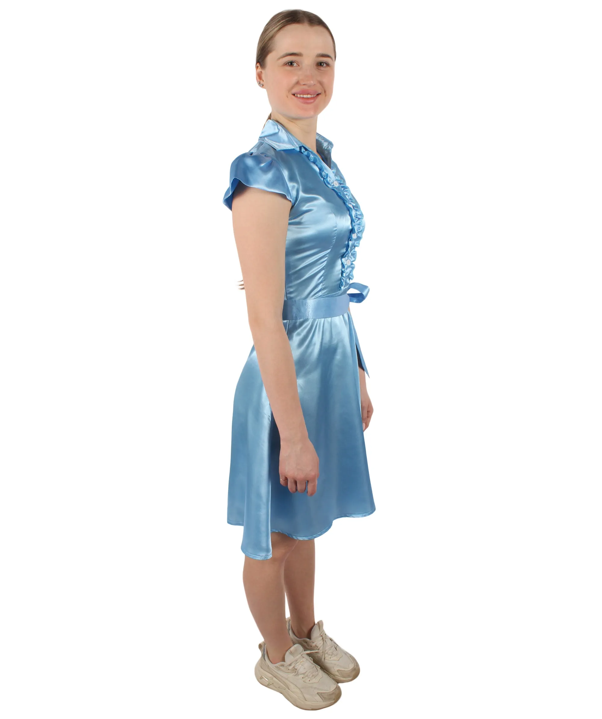Adult Women's Sleeve Vintage Swing Dress Costume I Perfect for Halloween and Cosplay I Flame-retardant Synthetic Fabric