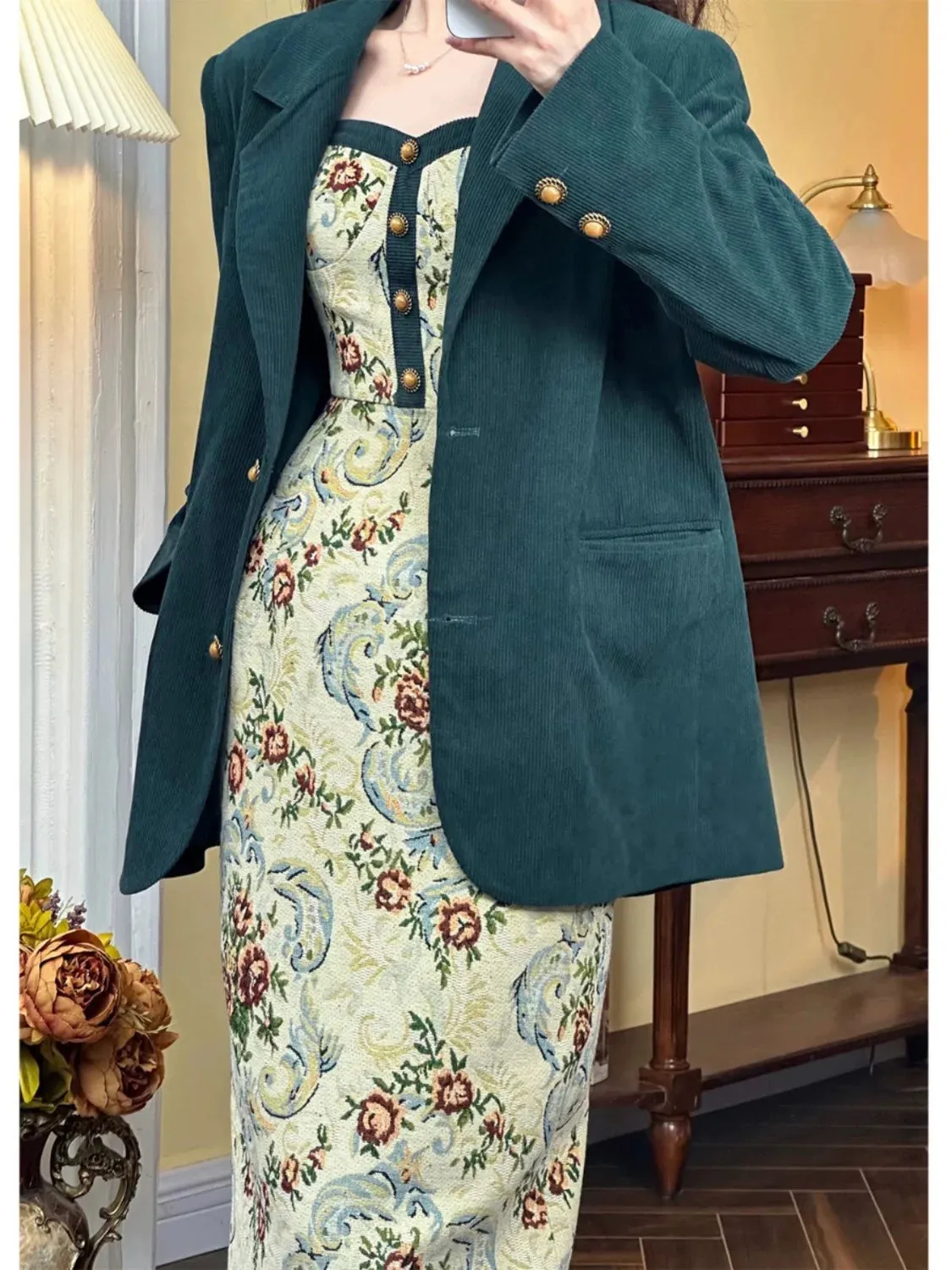 Aiertu Elegant Vintage Long Slip Dress Women Button Designer Sleeveless Slim Floral Dress Female 2024 Summer Casual Sexy Party Dresses