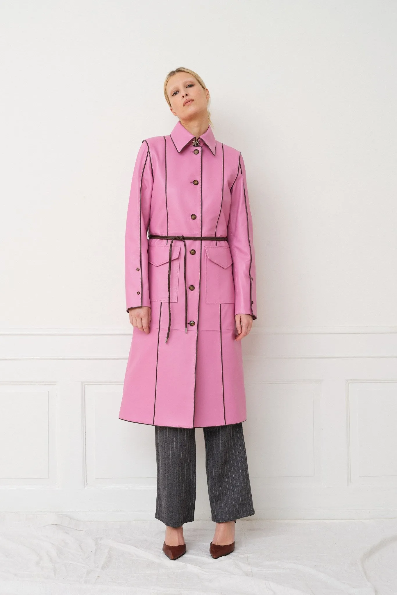 Amalie Coat — Fuchsia Pink