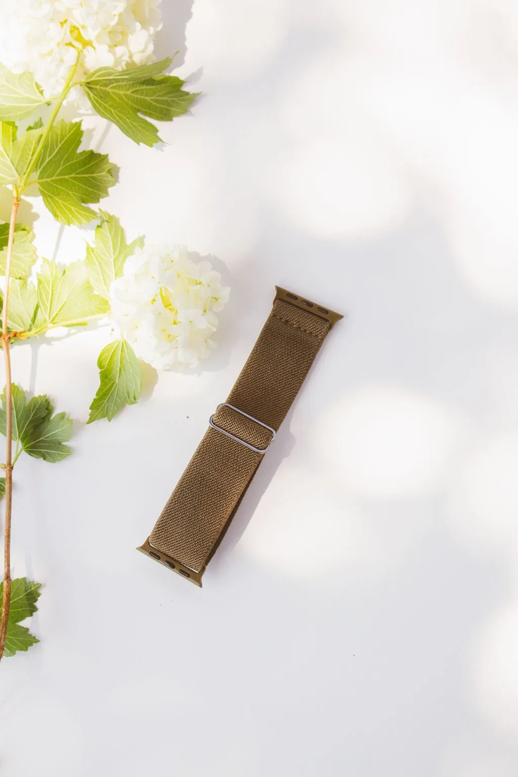Army Green Adjustable Elastic Watch Band