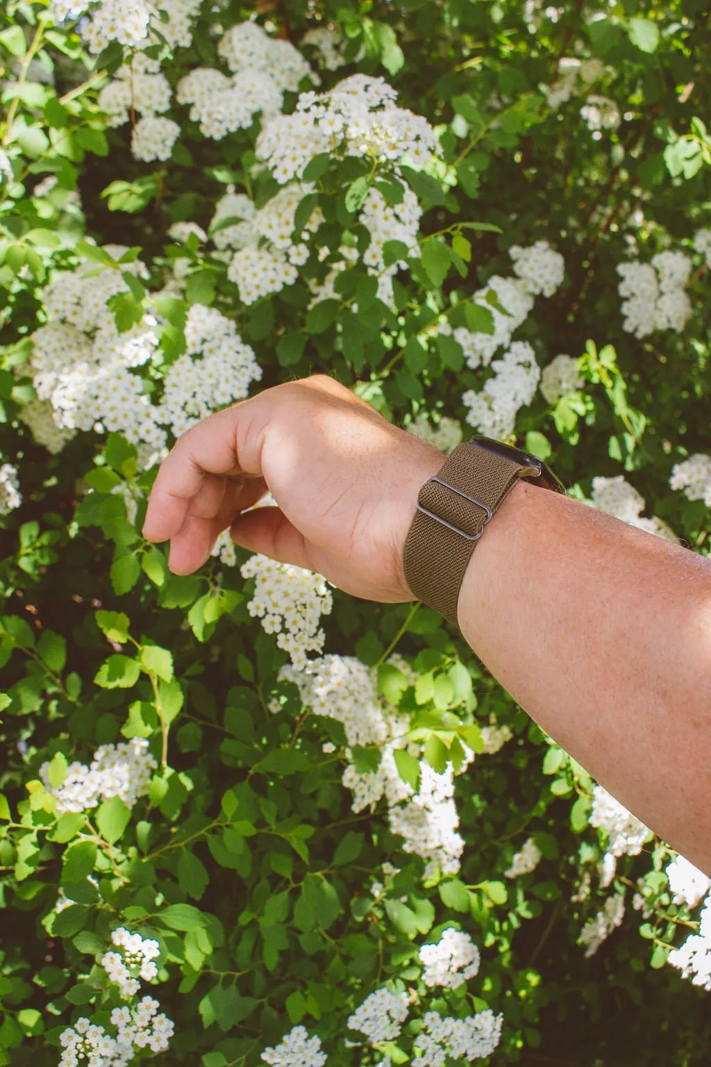 Army Green Adjustable Elastic Watch Band