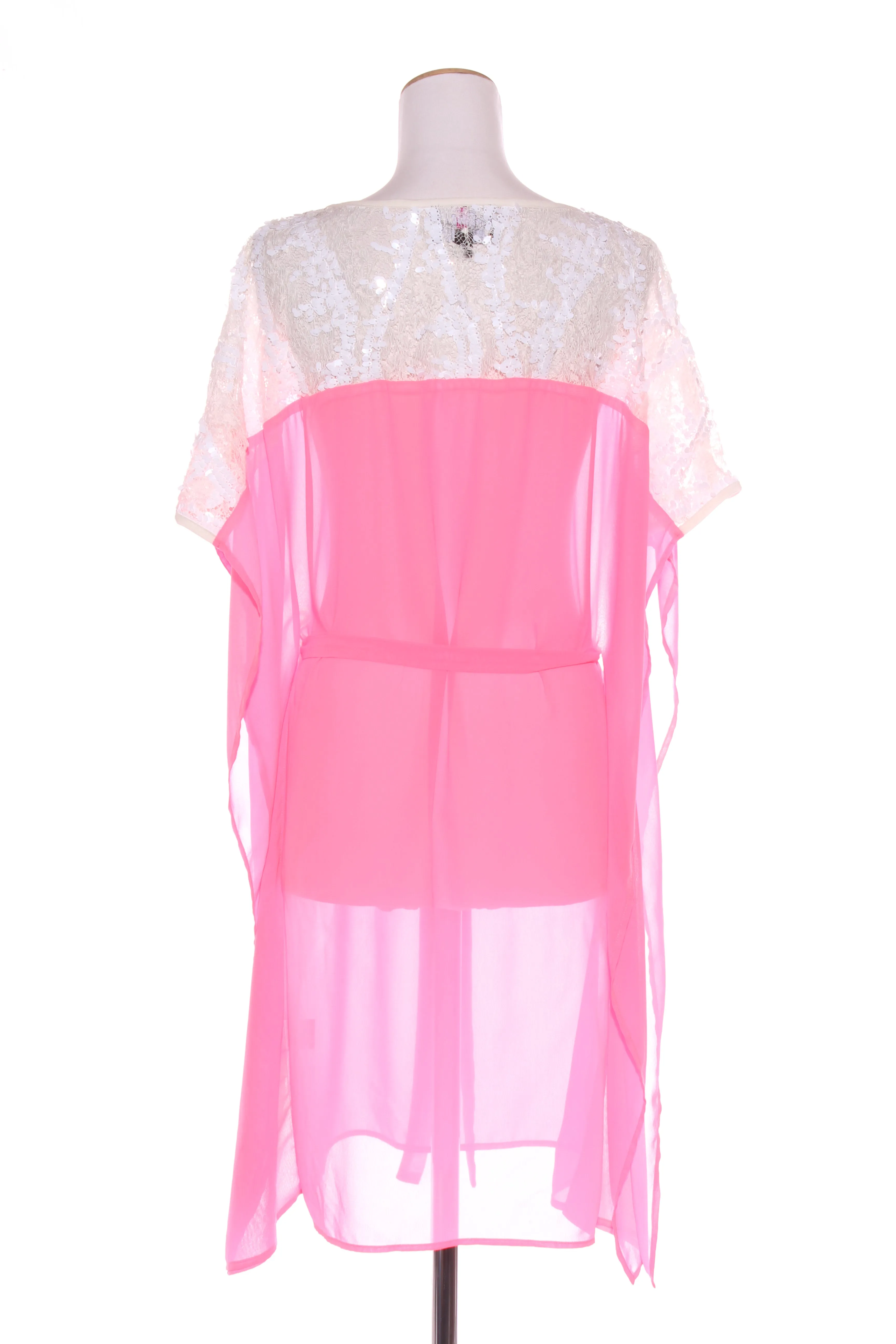 AUGUSTINE - Sequin   lace detail neon pink dress! 8-10
