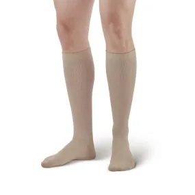 AW 104 Men's Microfiber Knee High Dress Socks 20-30 mmHg (Sale) Small Tan
