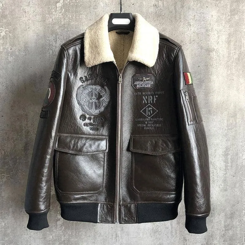 B3 Leather Bomber Jacket for Men