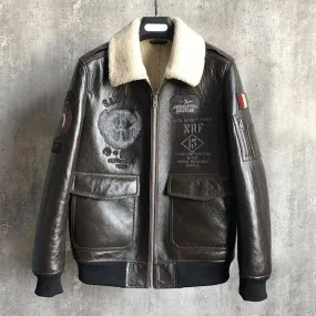 B3 Leather Bomber Jacket for Men