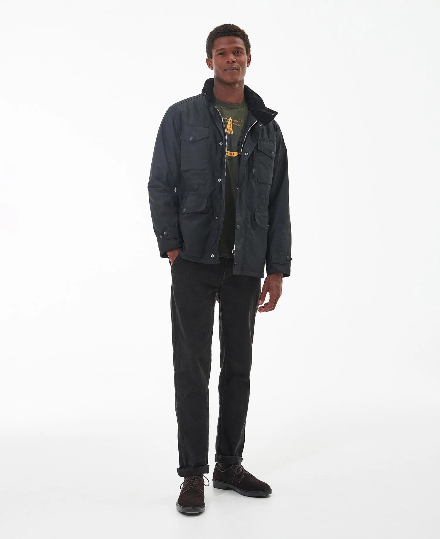 Barbour Coat Sapper Wax Black