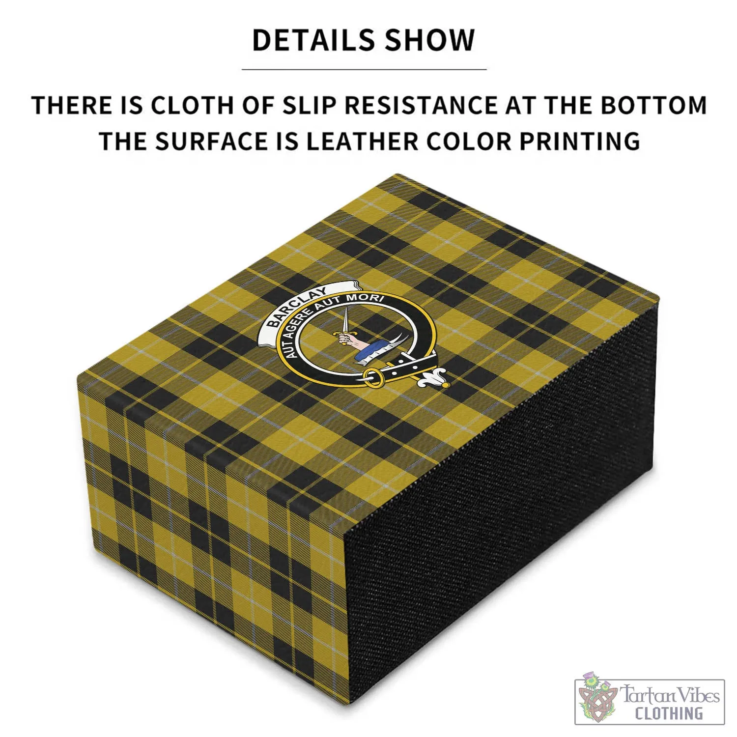 Barclay Dress Tartan Pen Holder with Family Crest