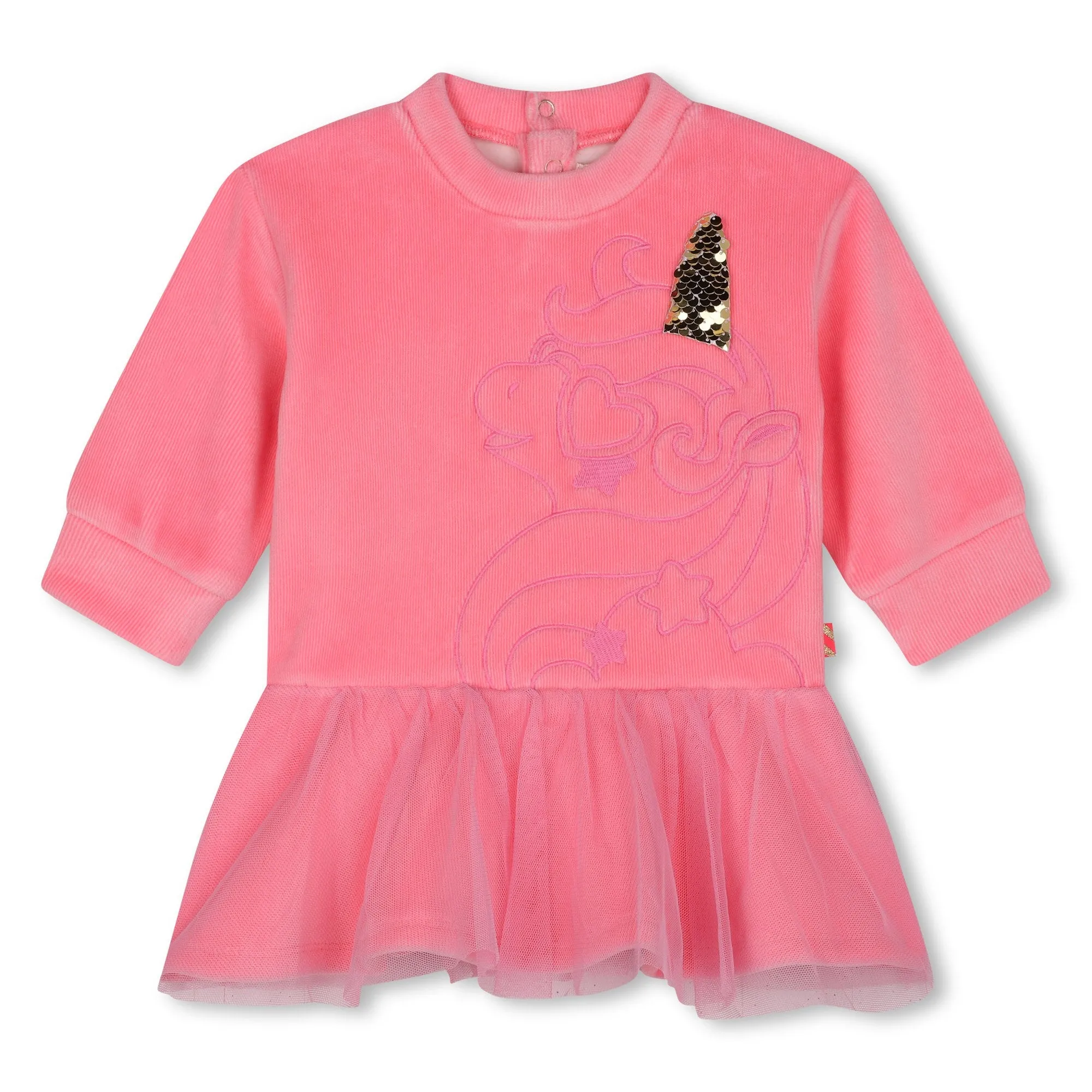 Billieblush Baby Girls Pink Velvet Dress