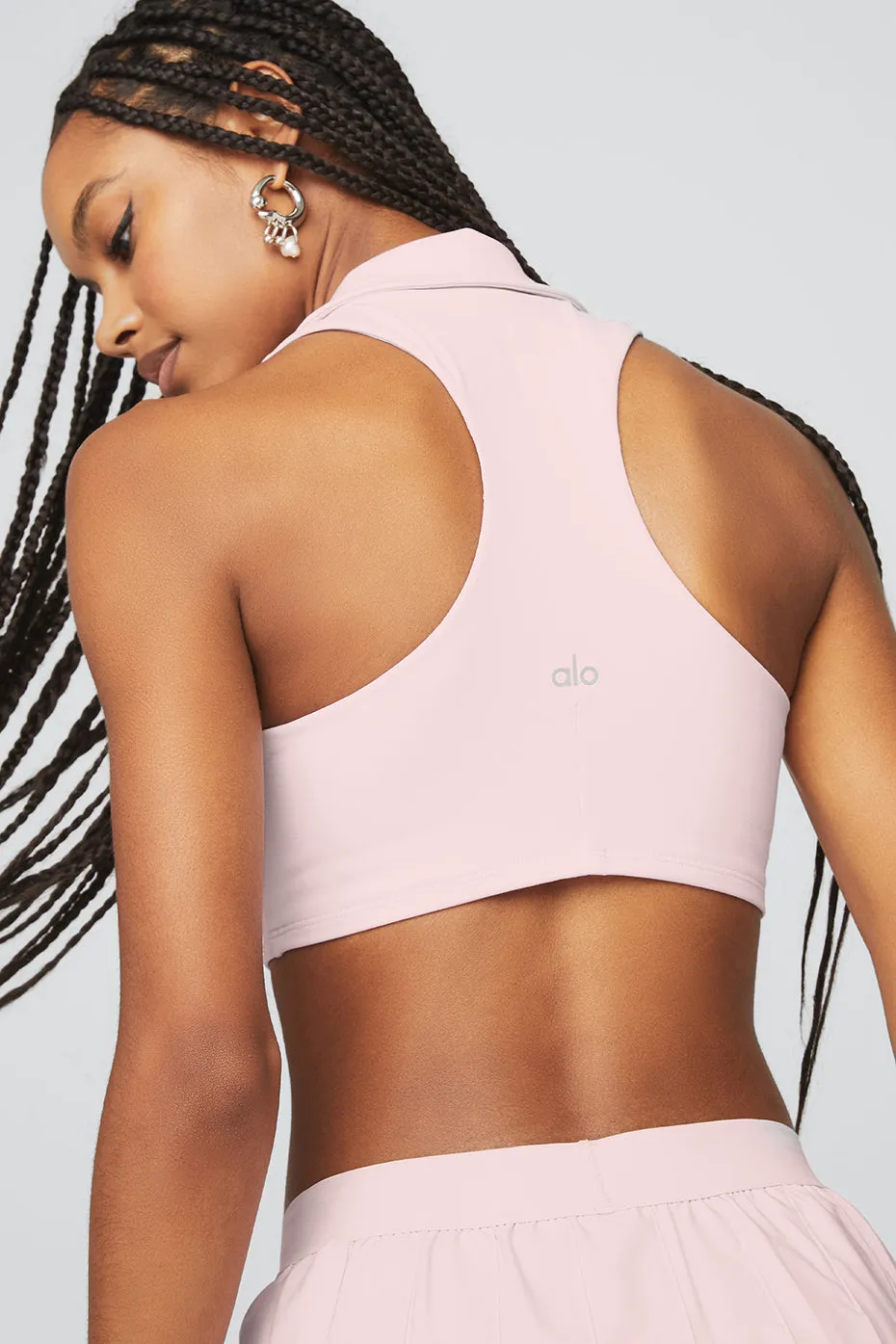 Charmed Collar Bra Tank - Pink Sugar