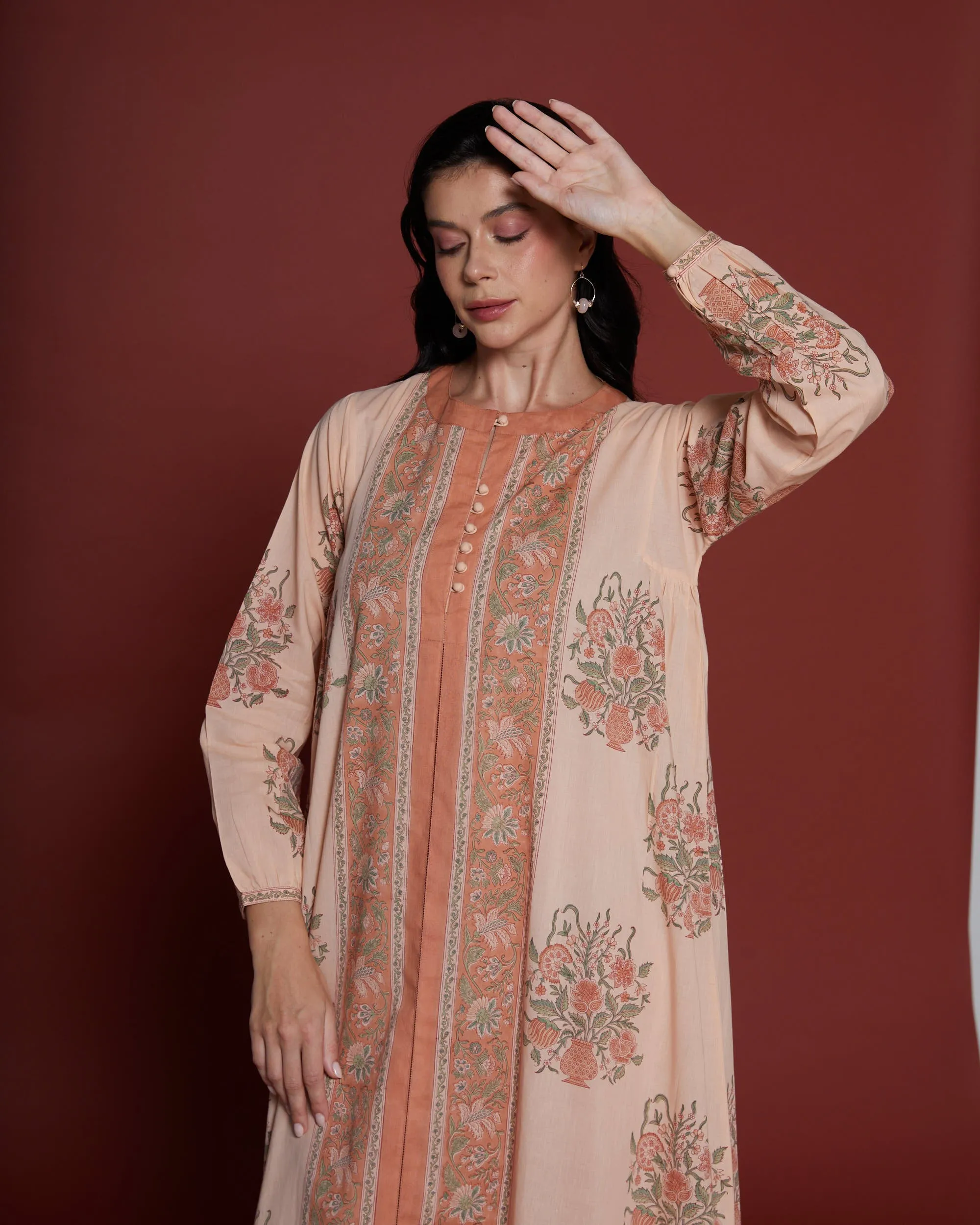 Dilneshin Peach Kaftan