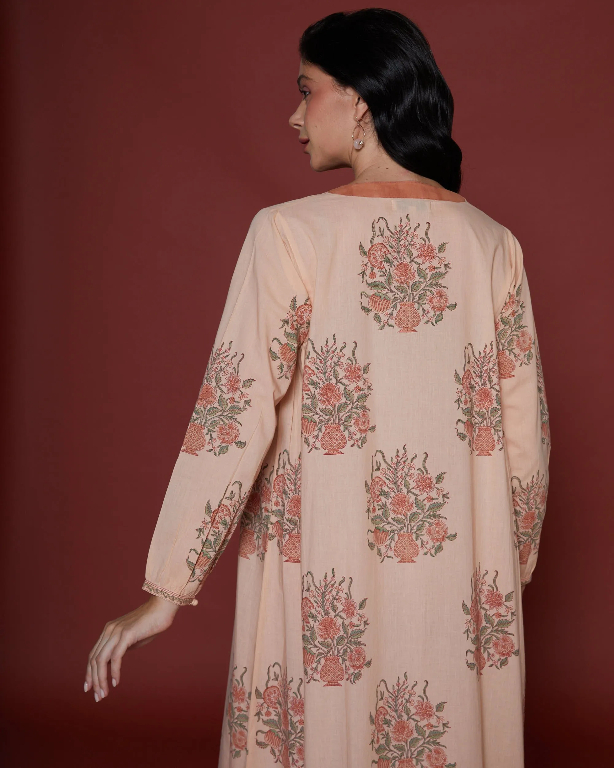Dilneshin Peach Kaftan
