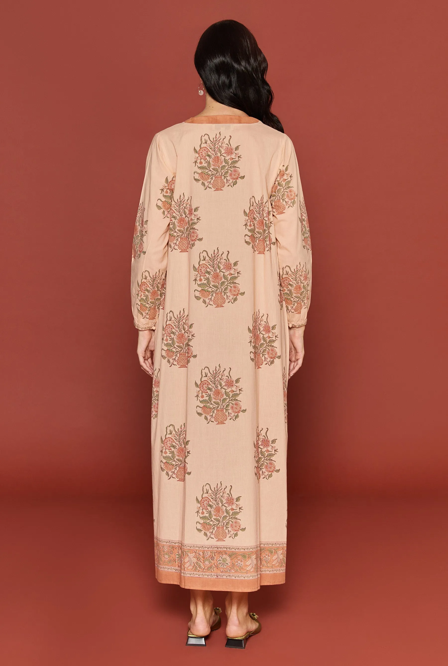 Dilneshin Peach Kaftan