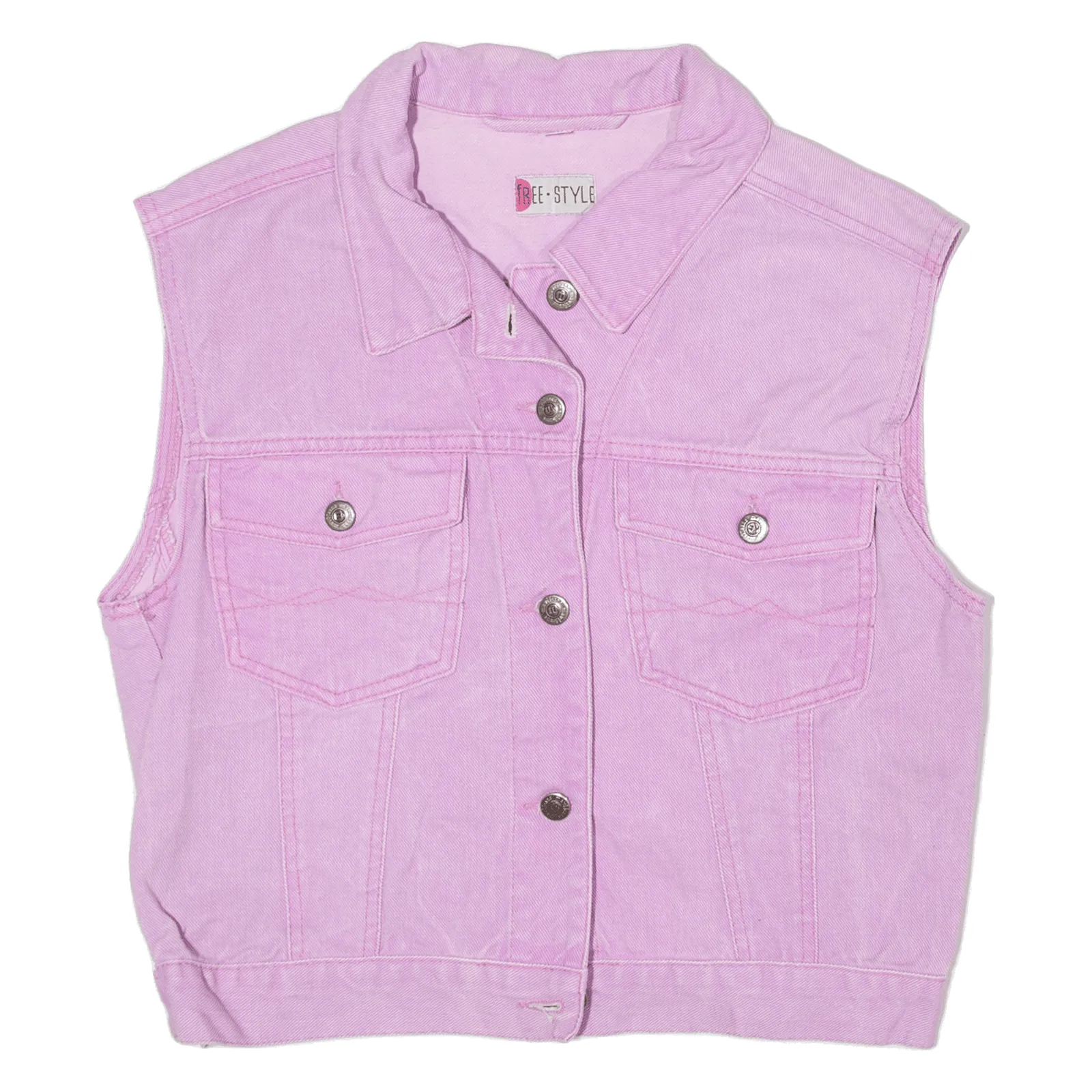 FREE-STYLE Denim Gilet Purple Womens UK 14