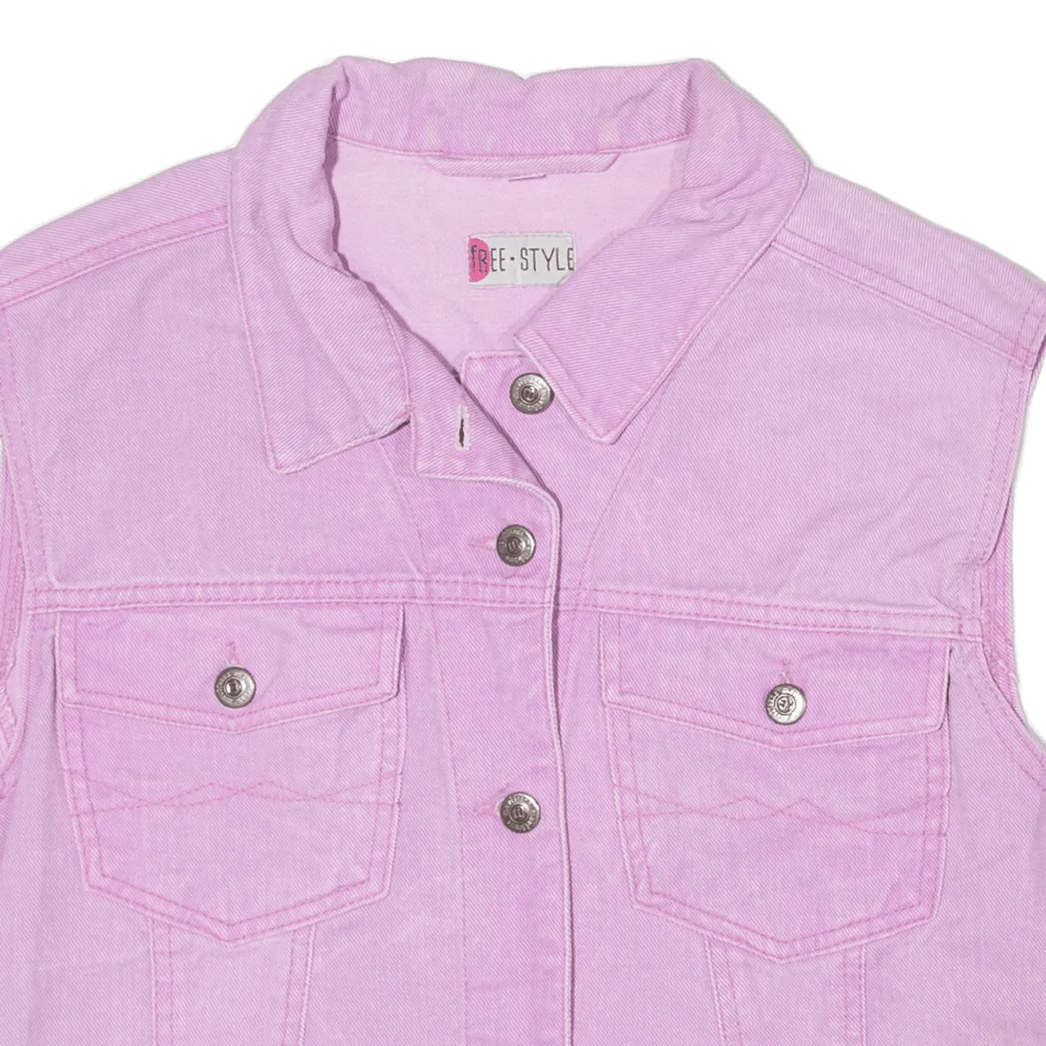 FREE-STYLE Denim Gilet Purple Womens UK 14