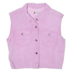 FREE-STYLE Denim Gilet Purple Womens UK 14