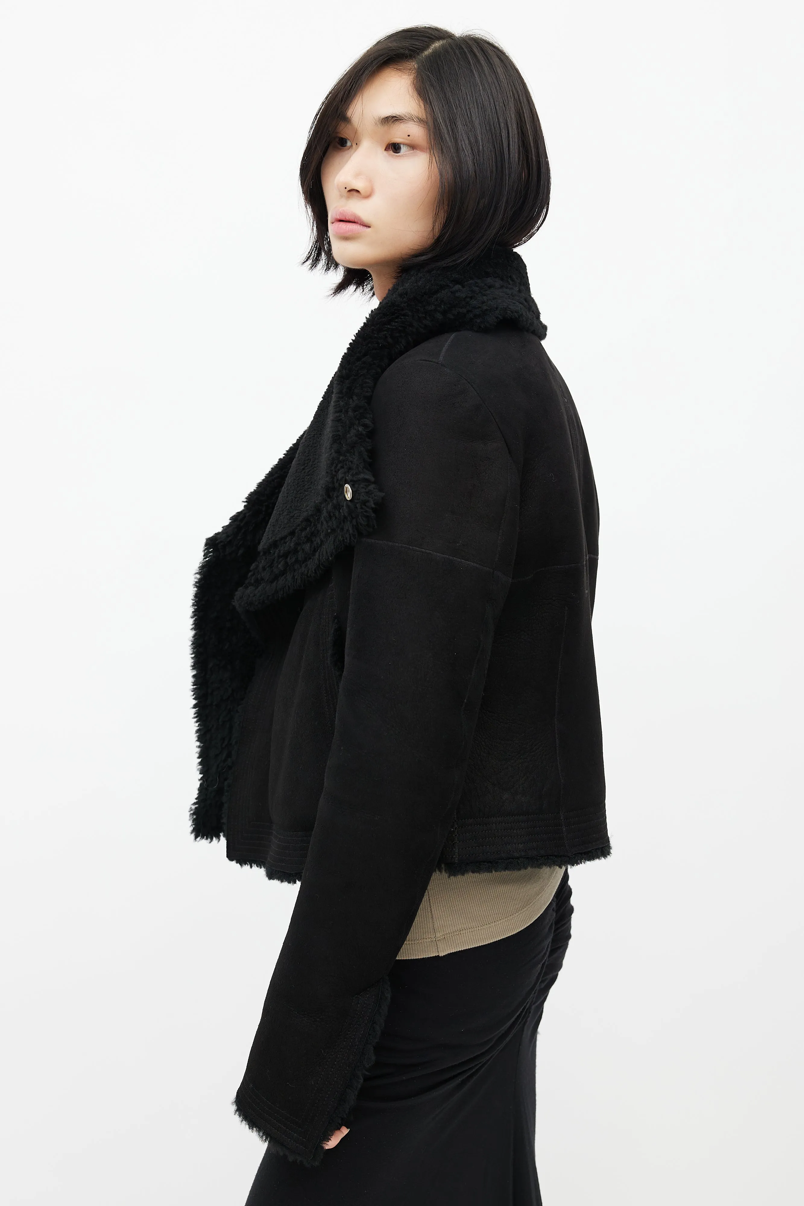 FW 2019 Larry Black Shearling Jacket