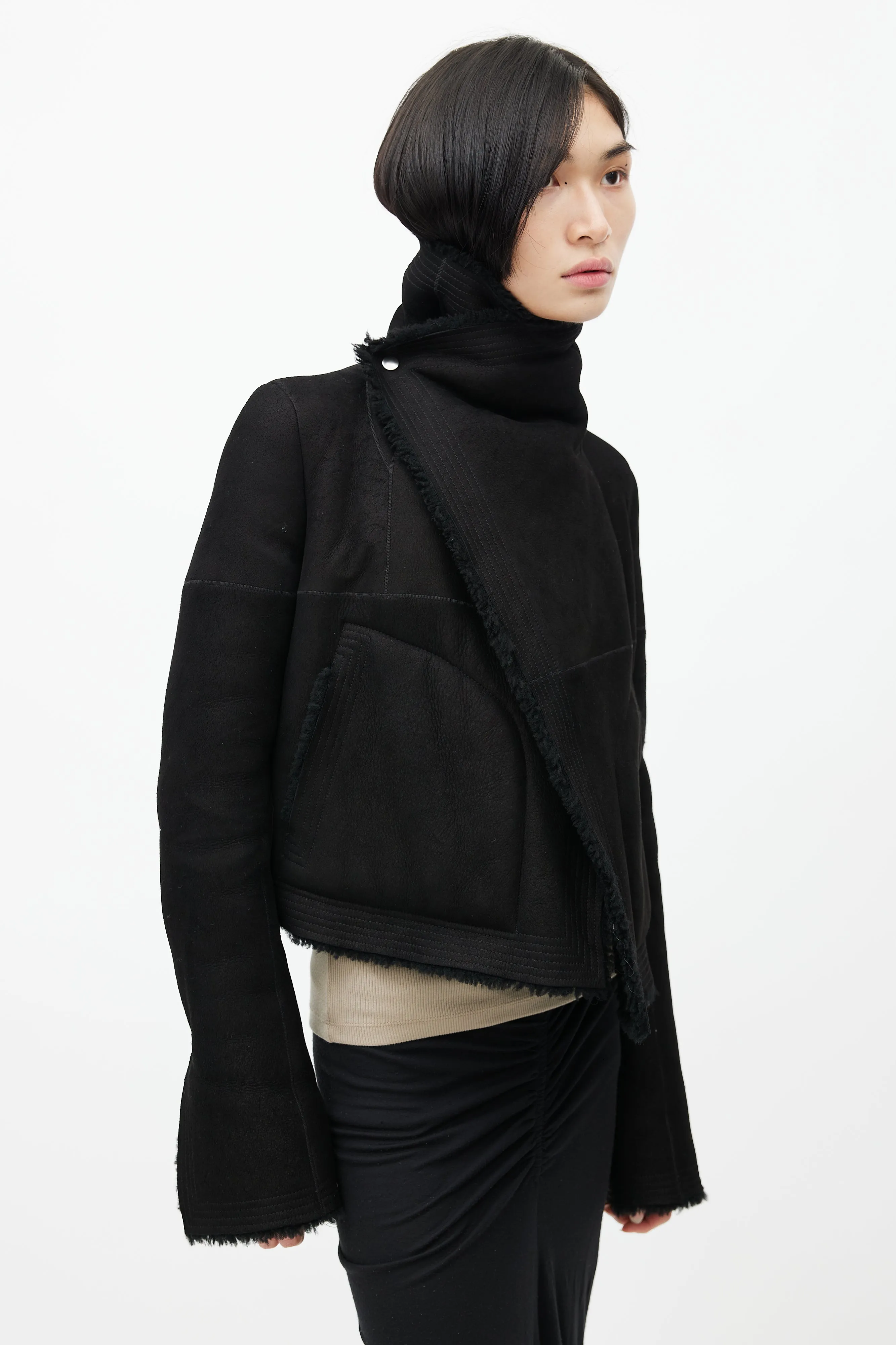FW 2019 Larry Black Shearling Jacket