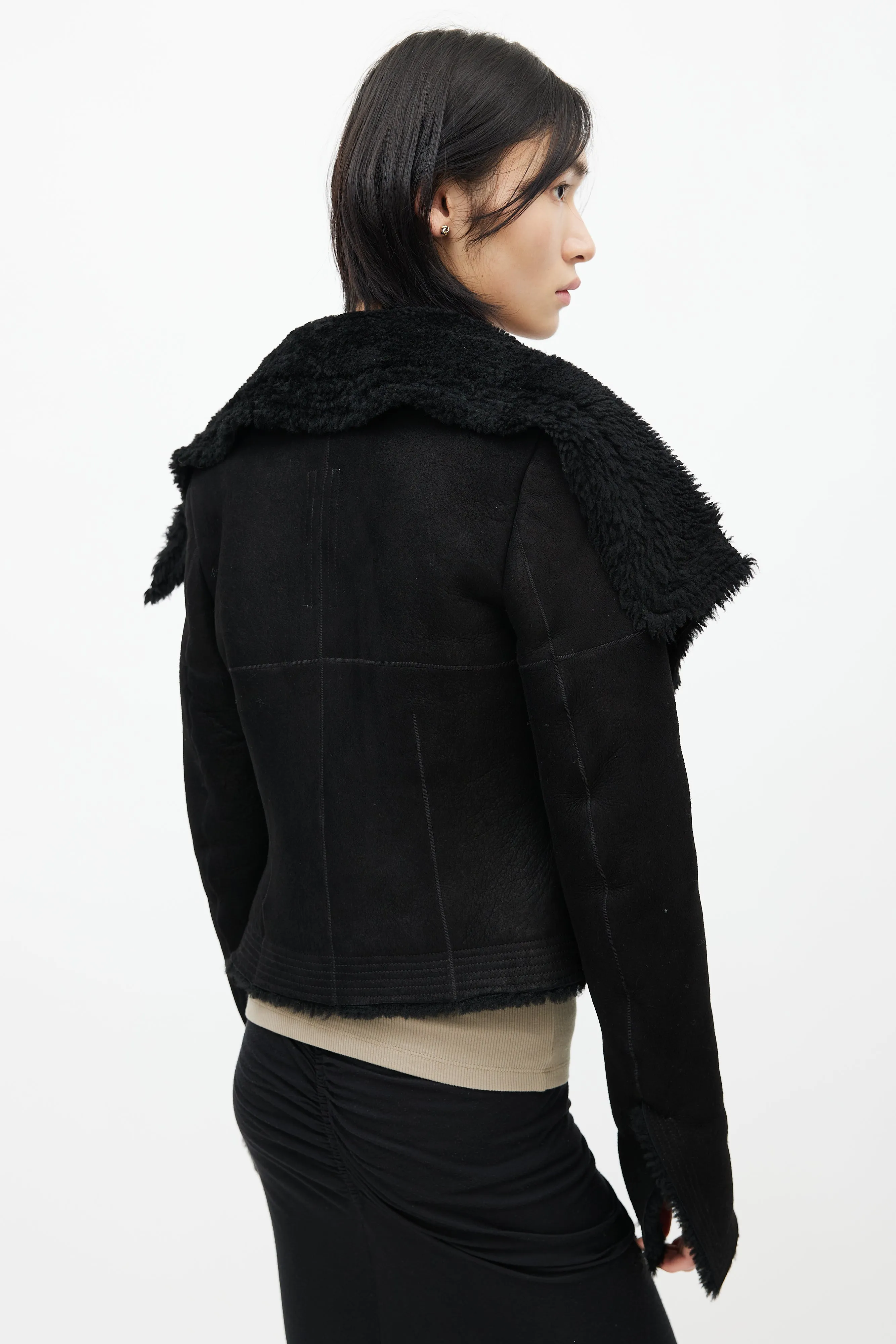 FW 2019 Larry Black Shearling Jacket