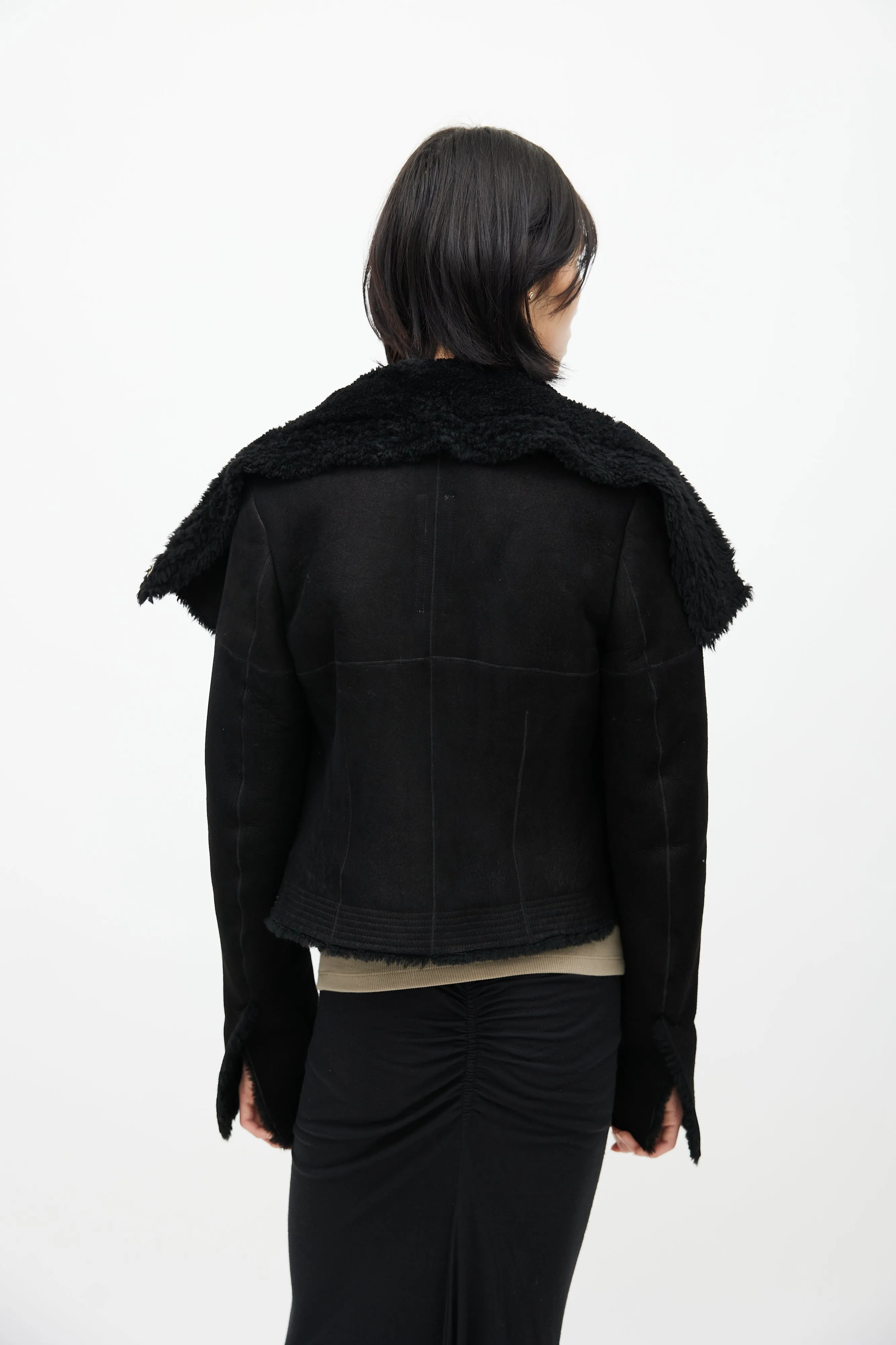FW 2019 Larry Black Shearling Jacket