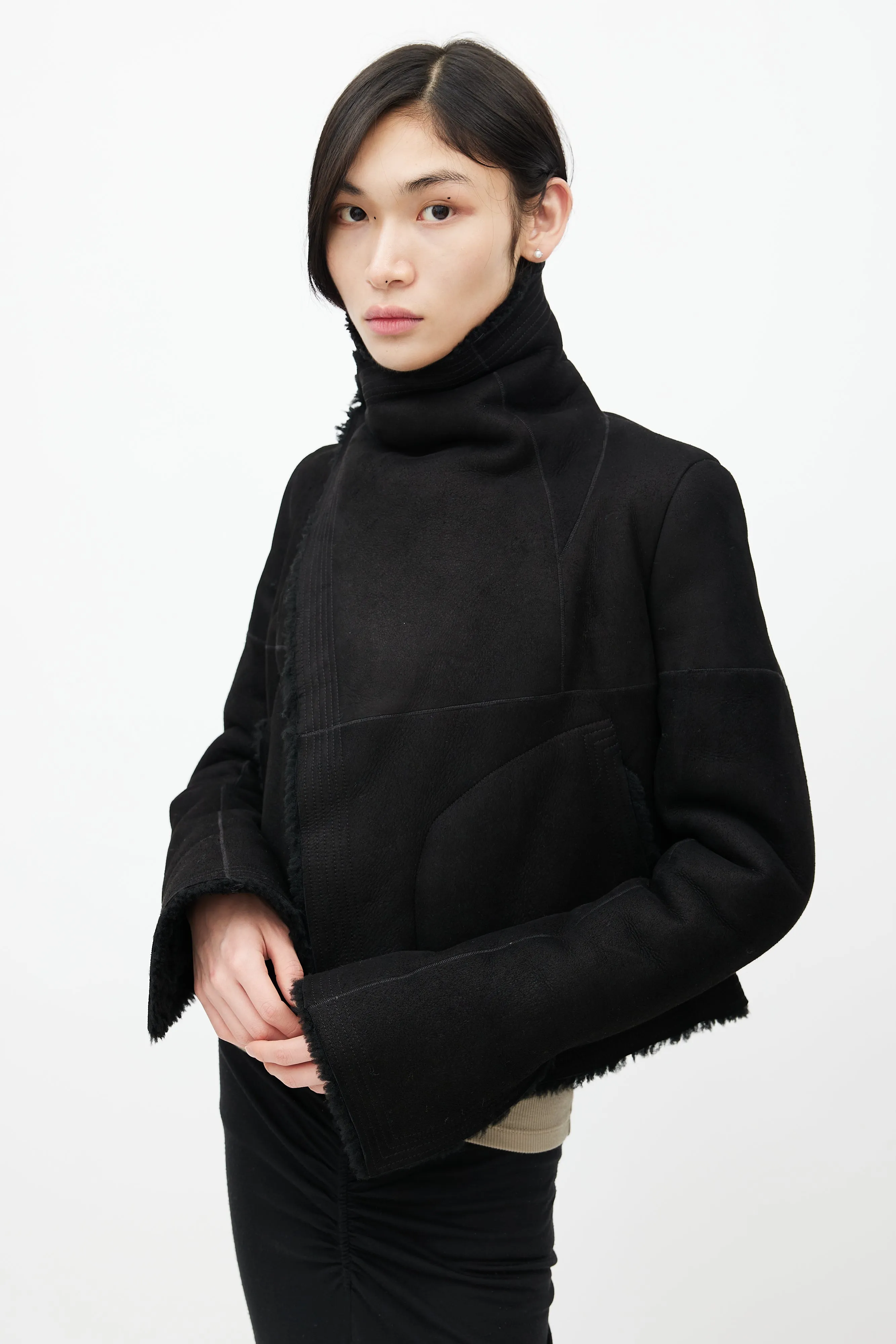 FW 2019 Larry Black Shearling Jacket