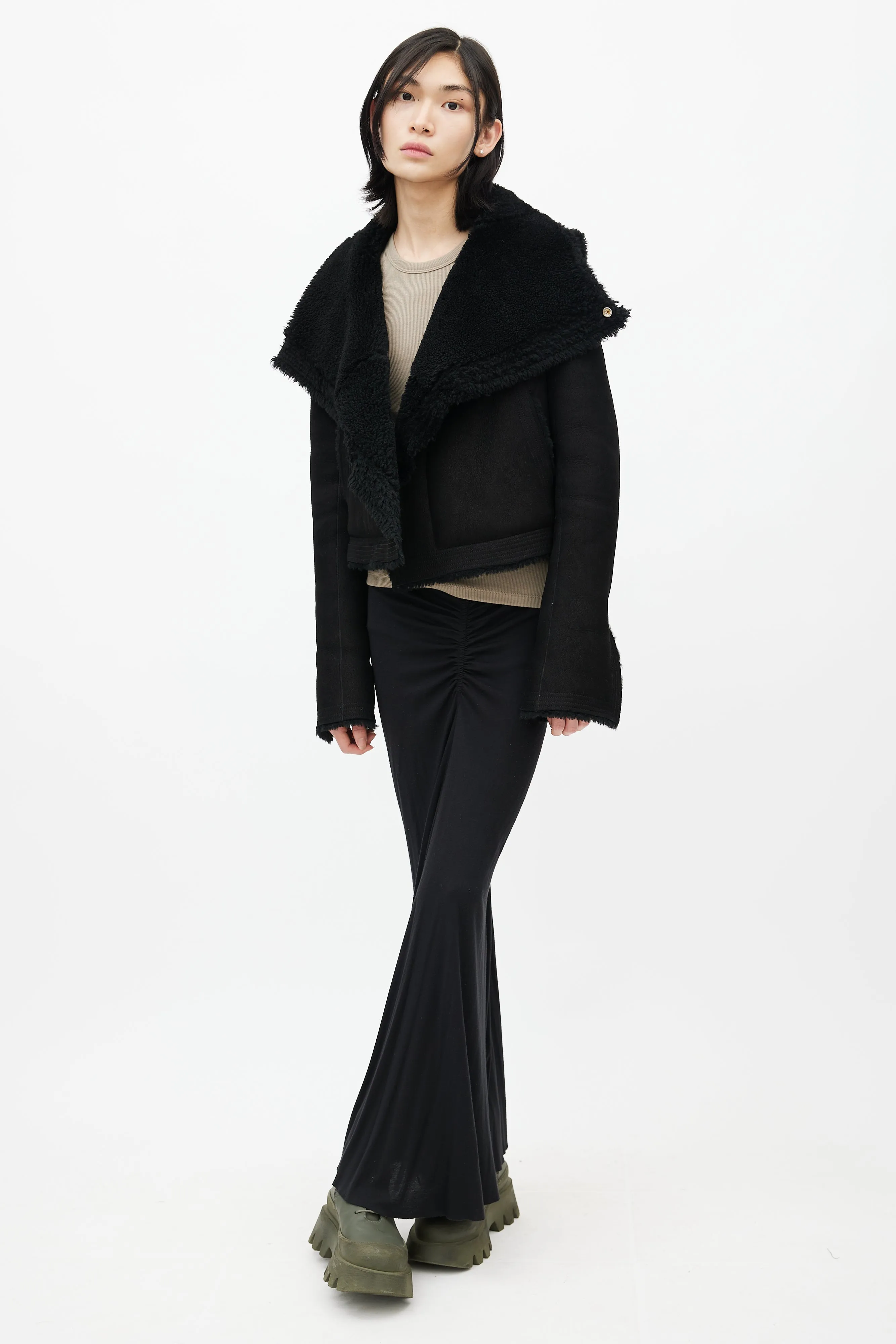 FW 2019 Larry Black Shearling Jacket
