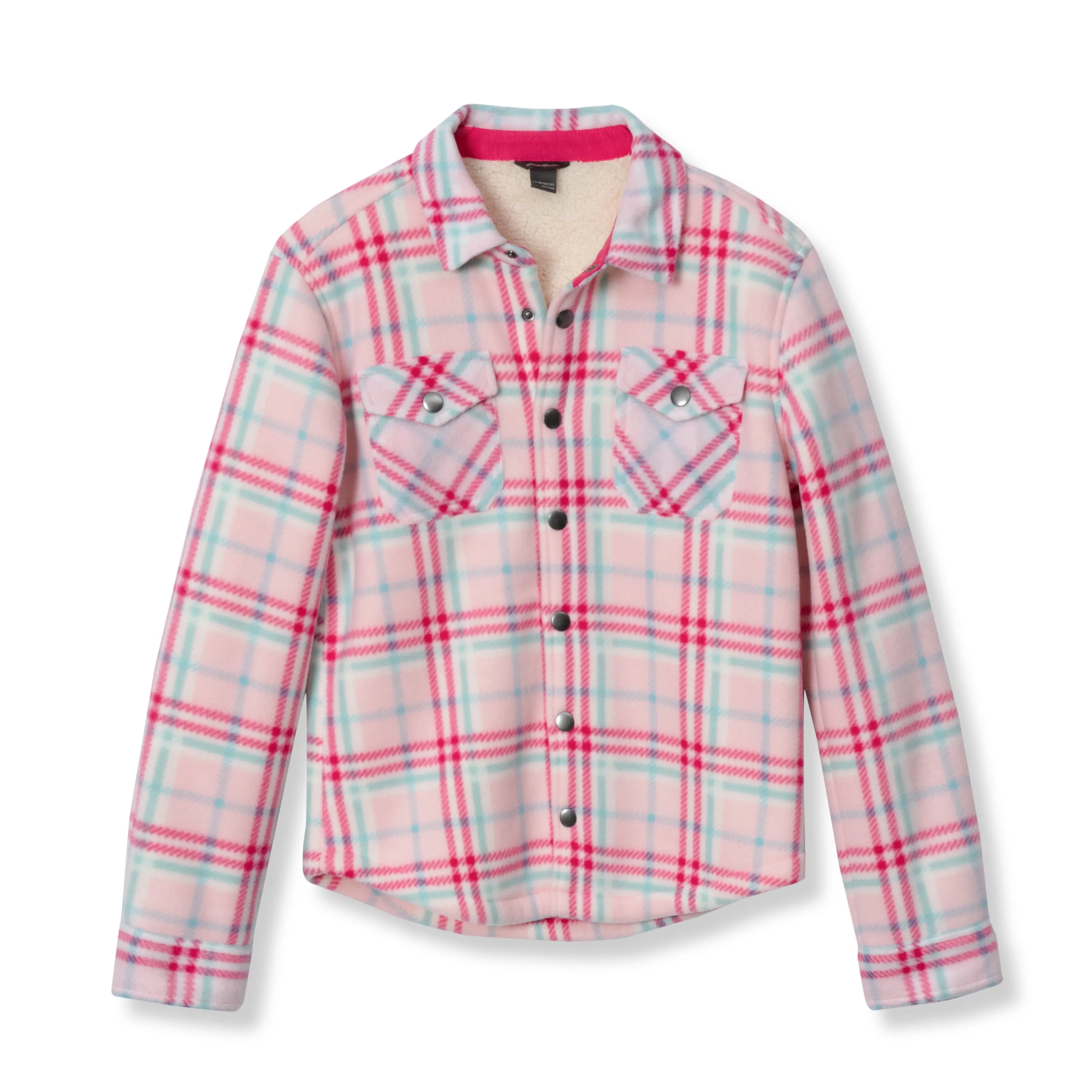 Girls Faux Shearling Shirt Jacket