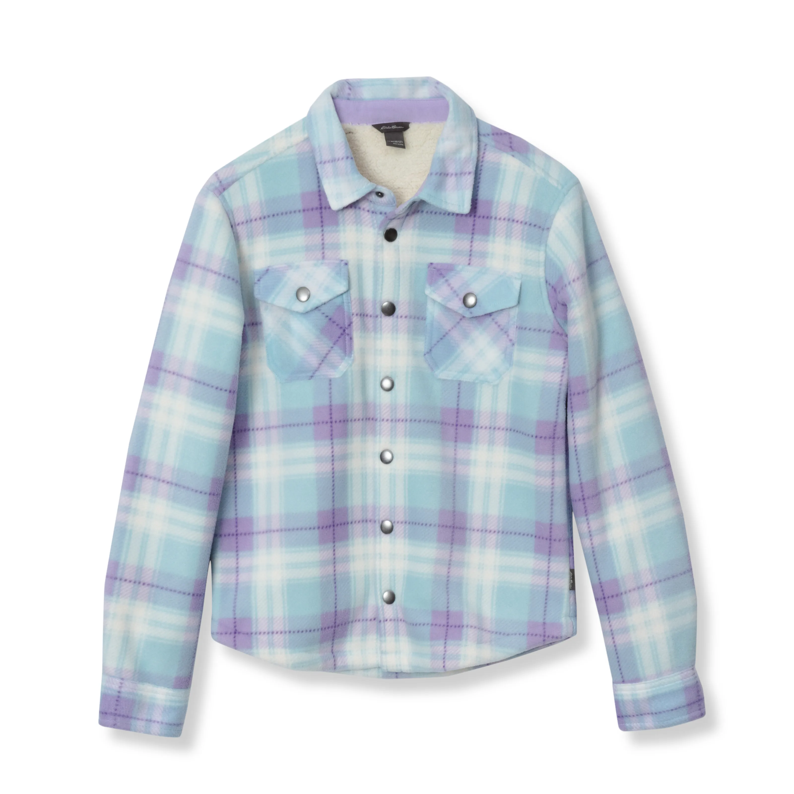 Girls Faux Shearling Shirt Jacket