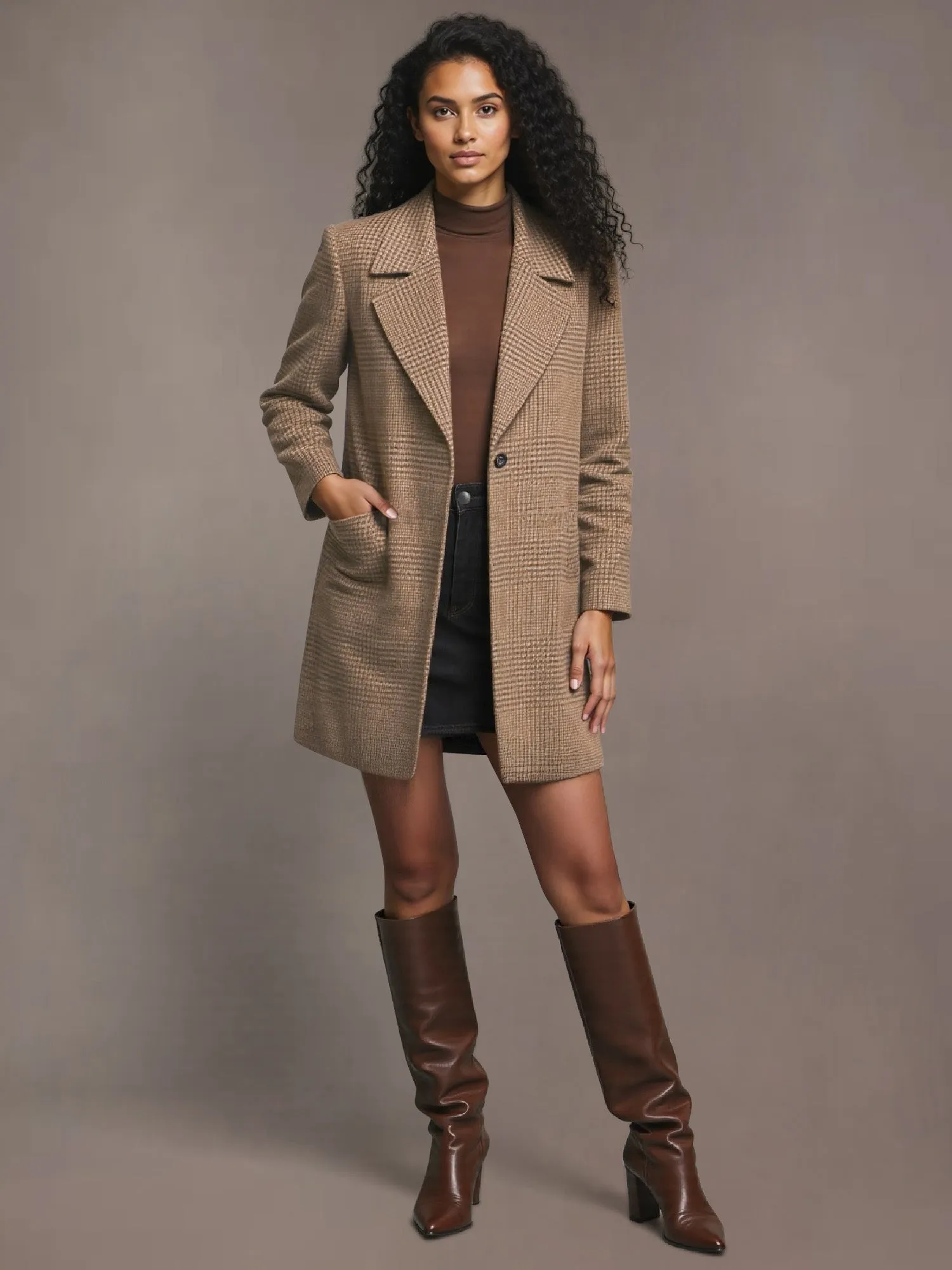 Longline Button Front Coat