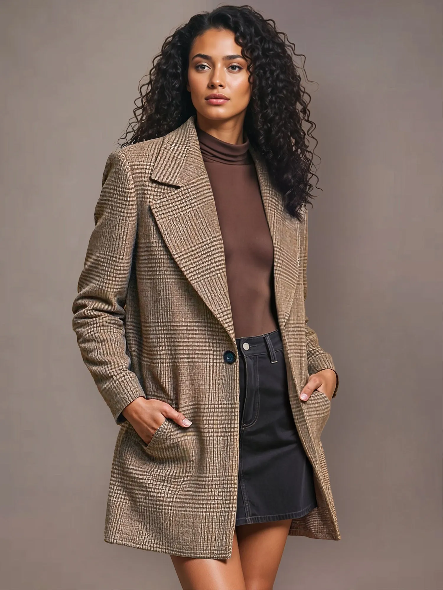 Longline Button Front Coat