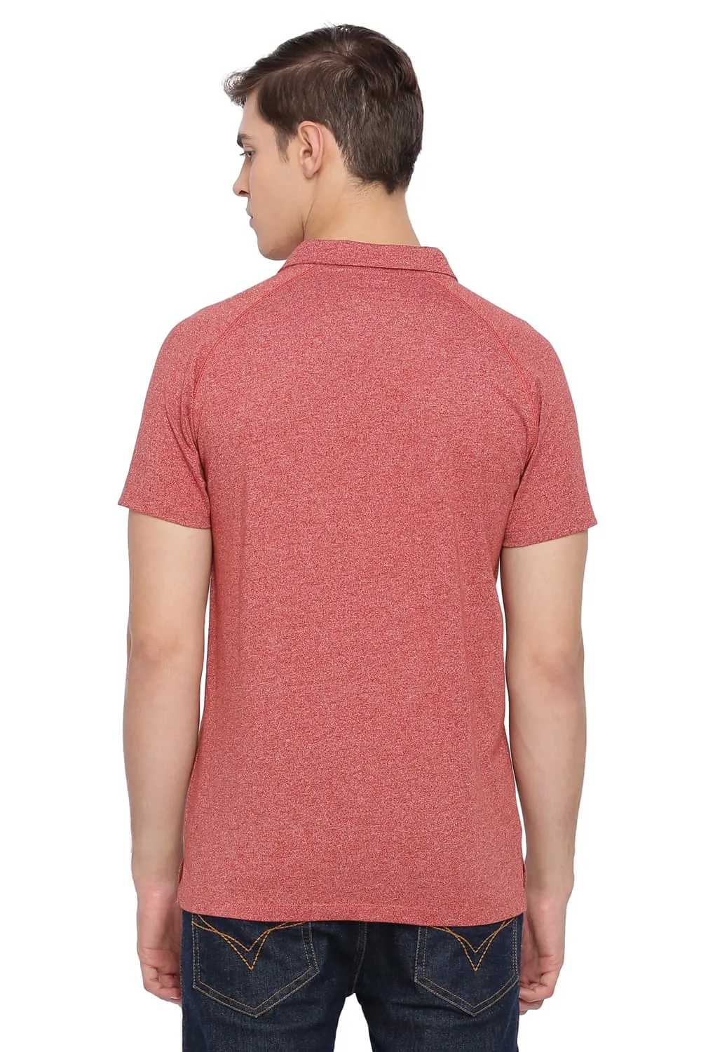 Muscle Fit Raglan Half Sleeve Polo T Shirt
