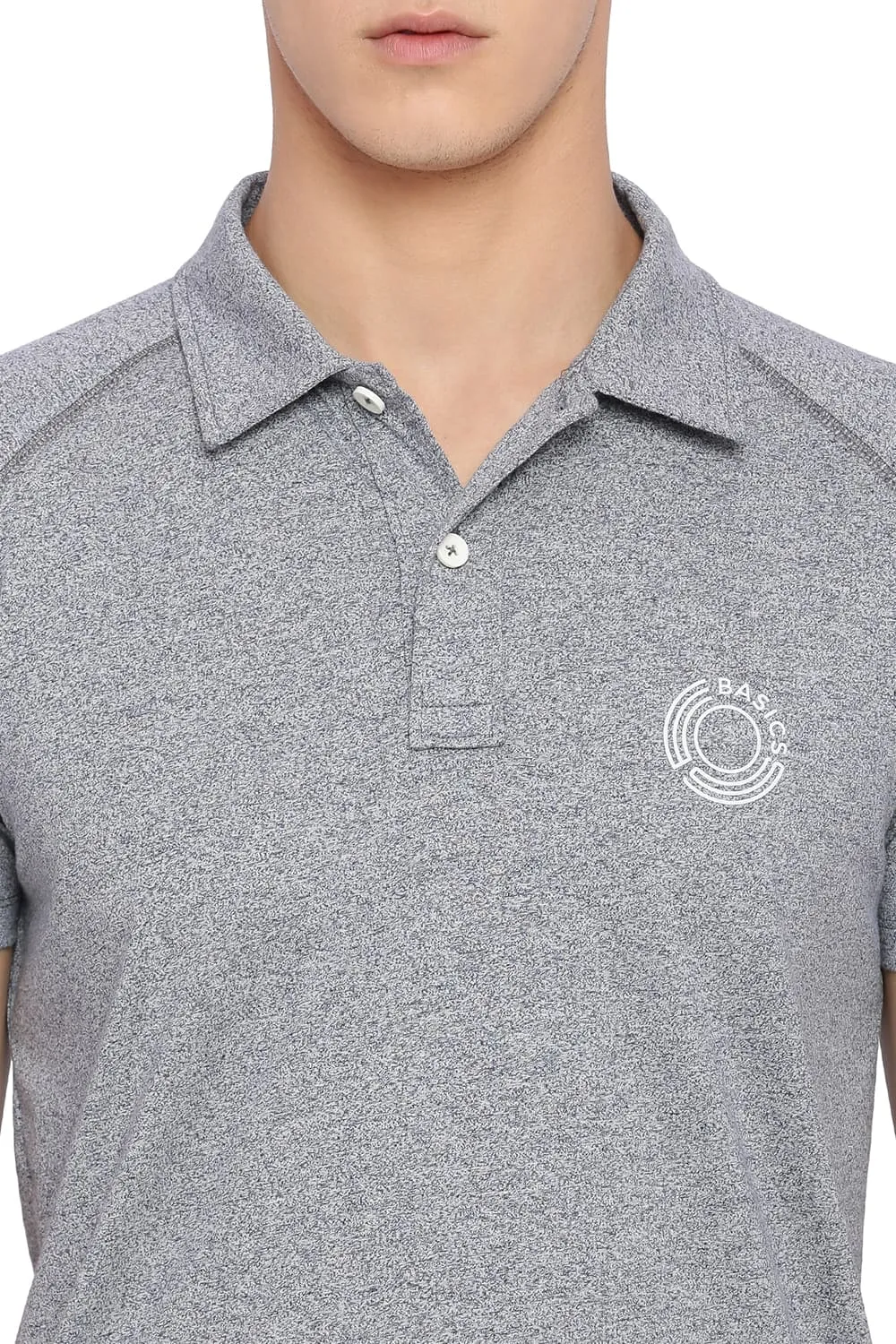 Muscle Fit Raglan Half Sleeve Polo T Shirt