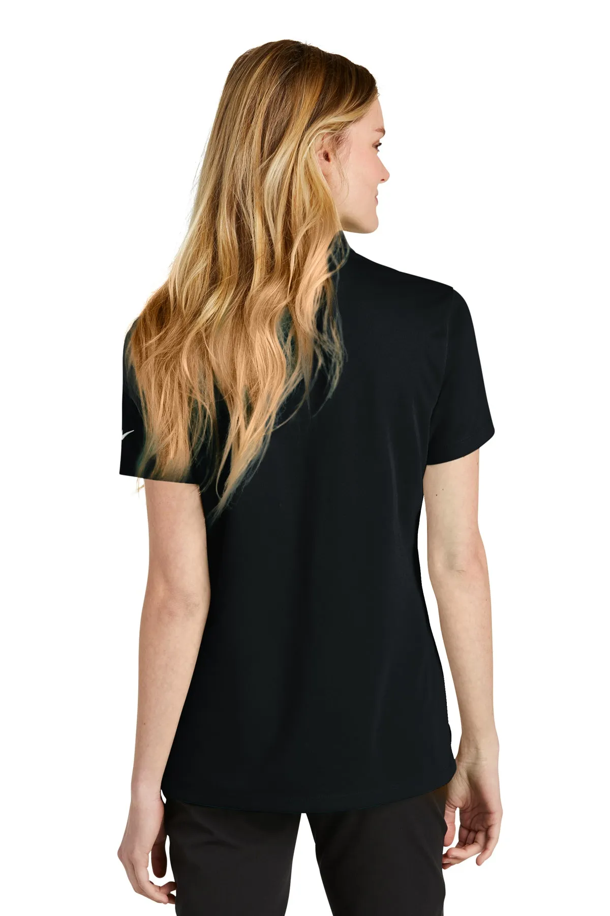 Nike Ladies Dri-FIT Micro Pique Customized Polos, Black