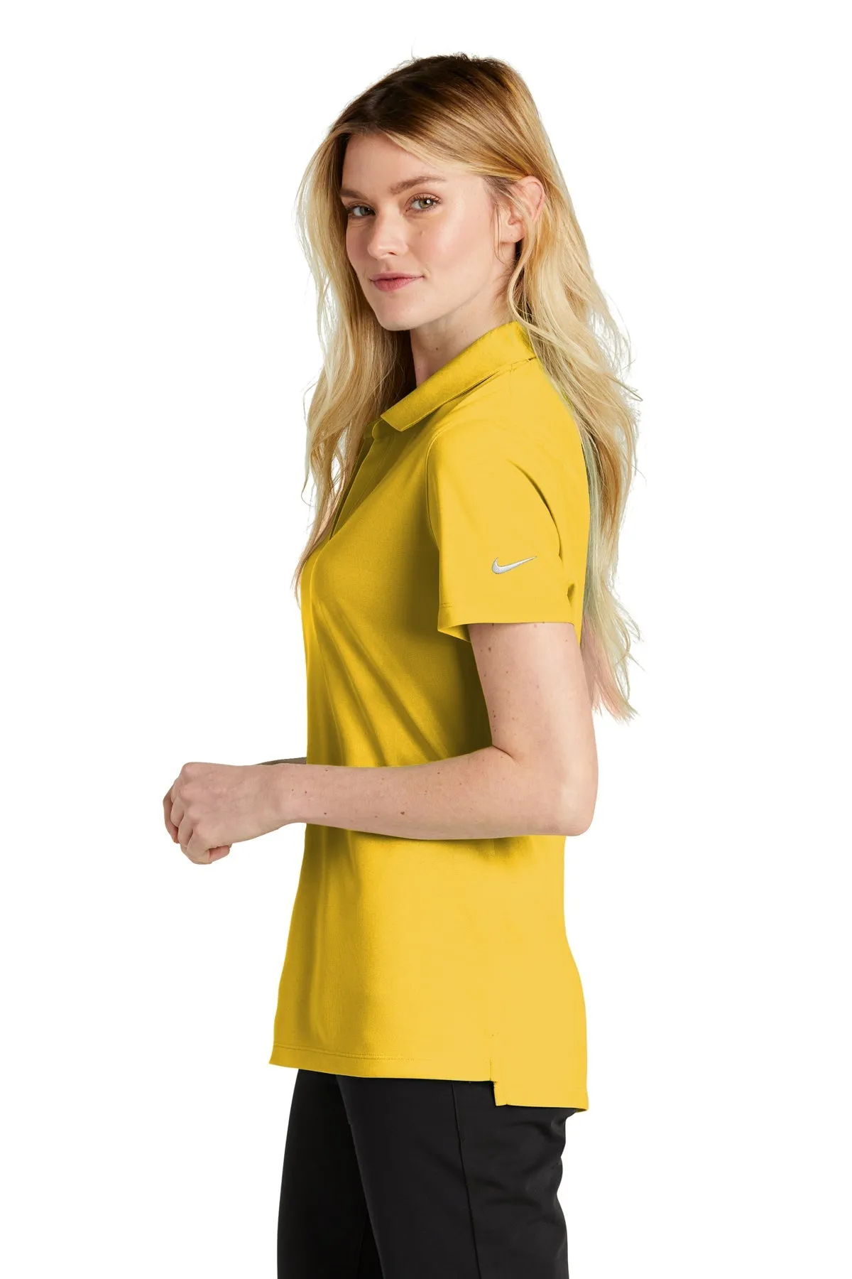 Nike Ladies Dri-FIT Micro Pique Customized Polos, Varsity Maize