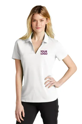 Nike Ladies Dri-FIT Micro Pique Customized Polos, White