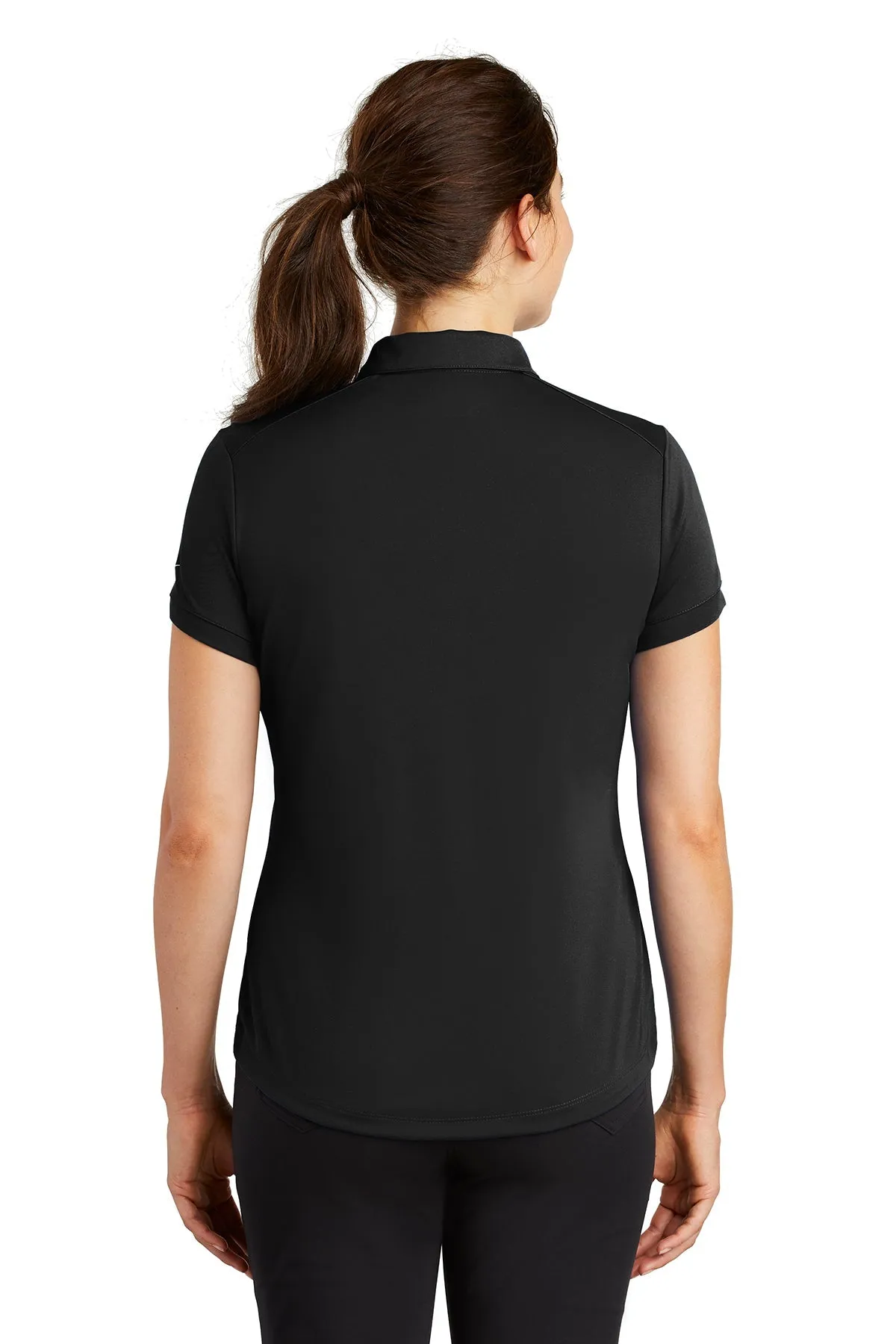 Nike Ladies Dri-FIT Players Modern Fit Custom Polos, Black