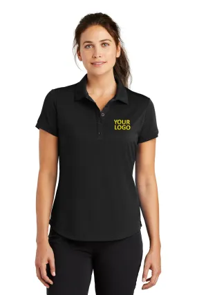 Nike Ladies Dri-FIT Players Modern Fit Custom Polos, Black