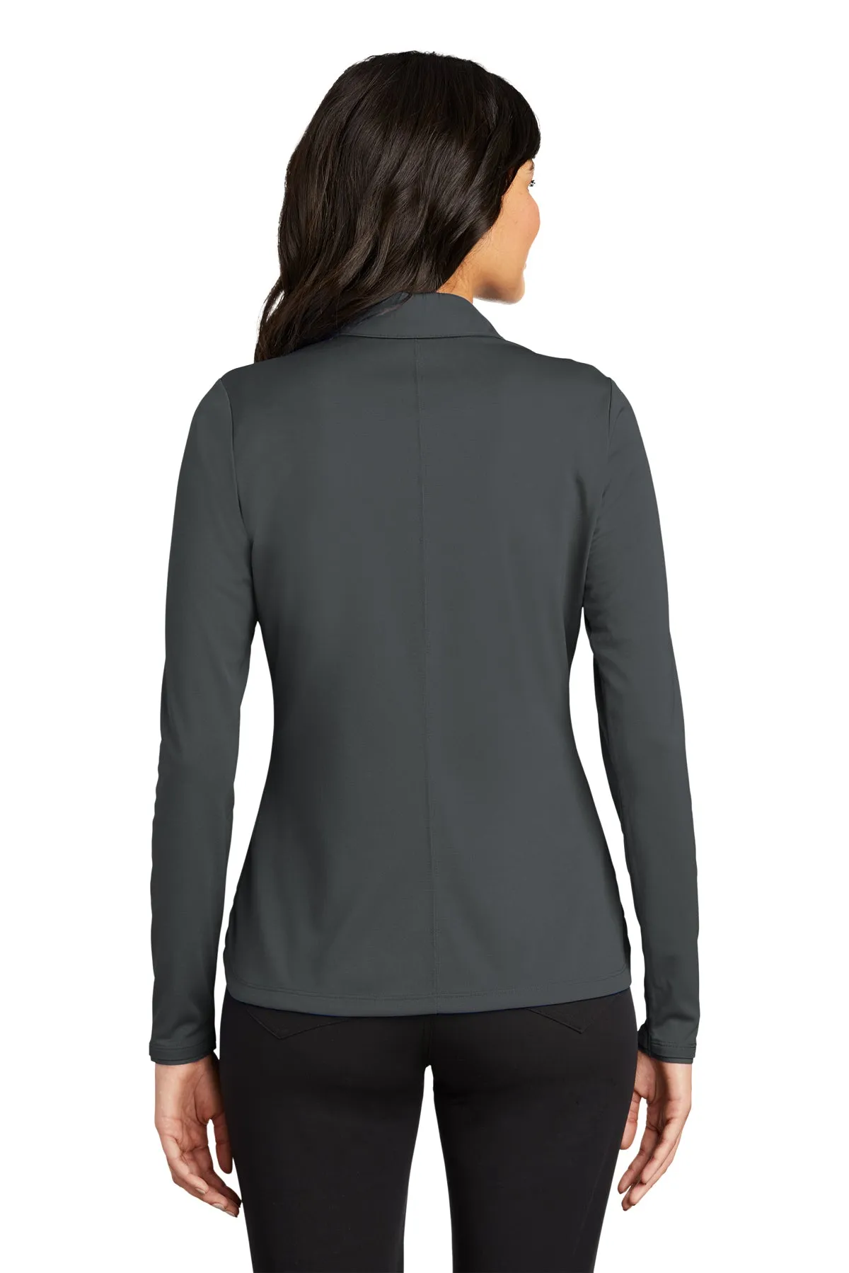 Nike Ladies Long Sleeve Dri-FIT Stretch Custom Polos, Anthracite