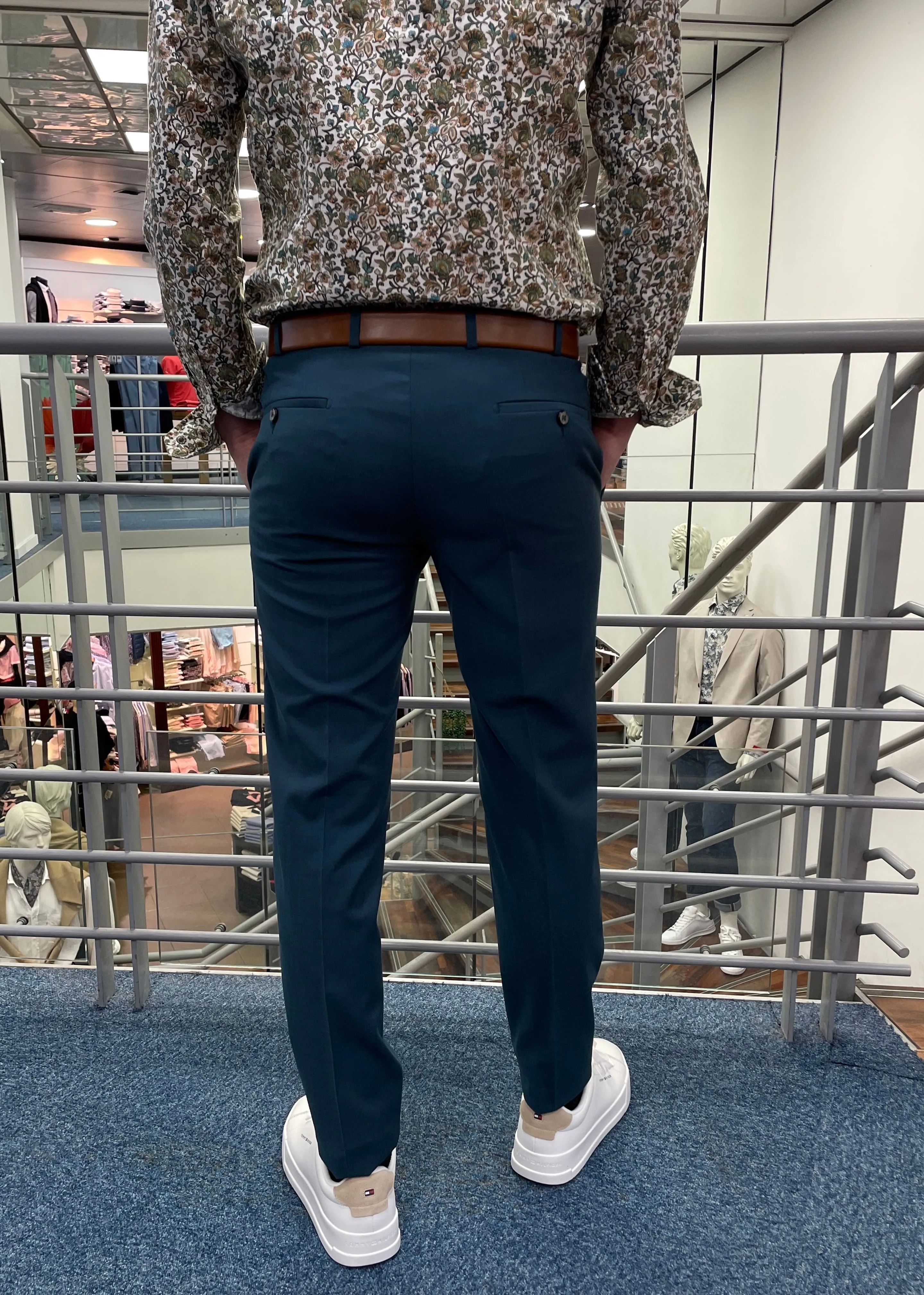 Pantalon de costume Franco Digel vert