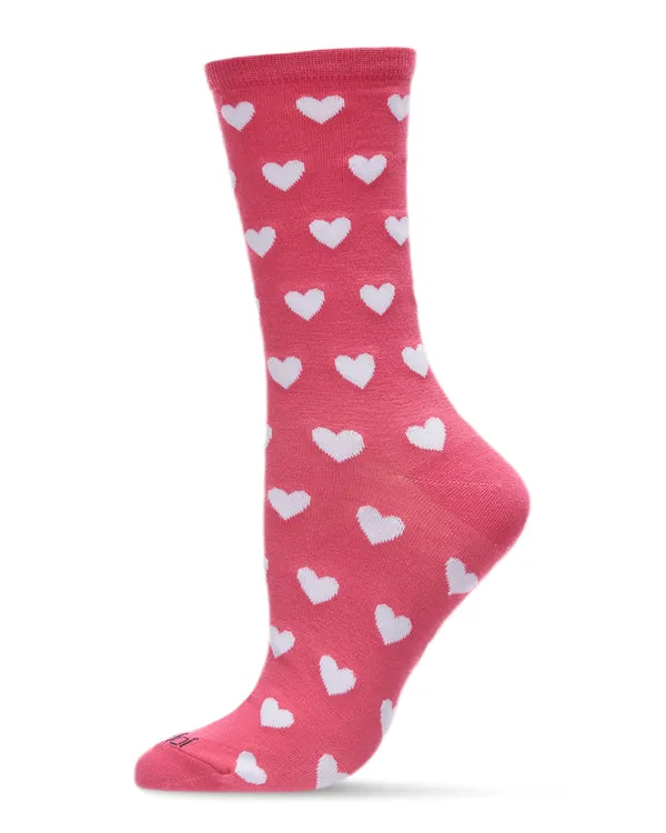 "Hearts" Crew Bamboo Socks by Me Moí