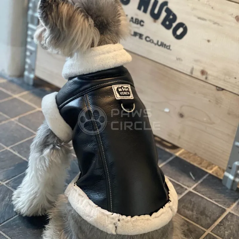 Sleeveless Aviation Leather Jacket