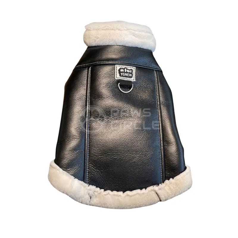 Sleeveless Aviation Leather Jacket