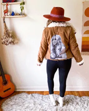 Stevie Nicks Shearling Suede Jacket
