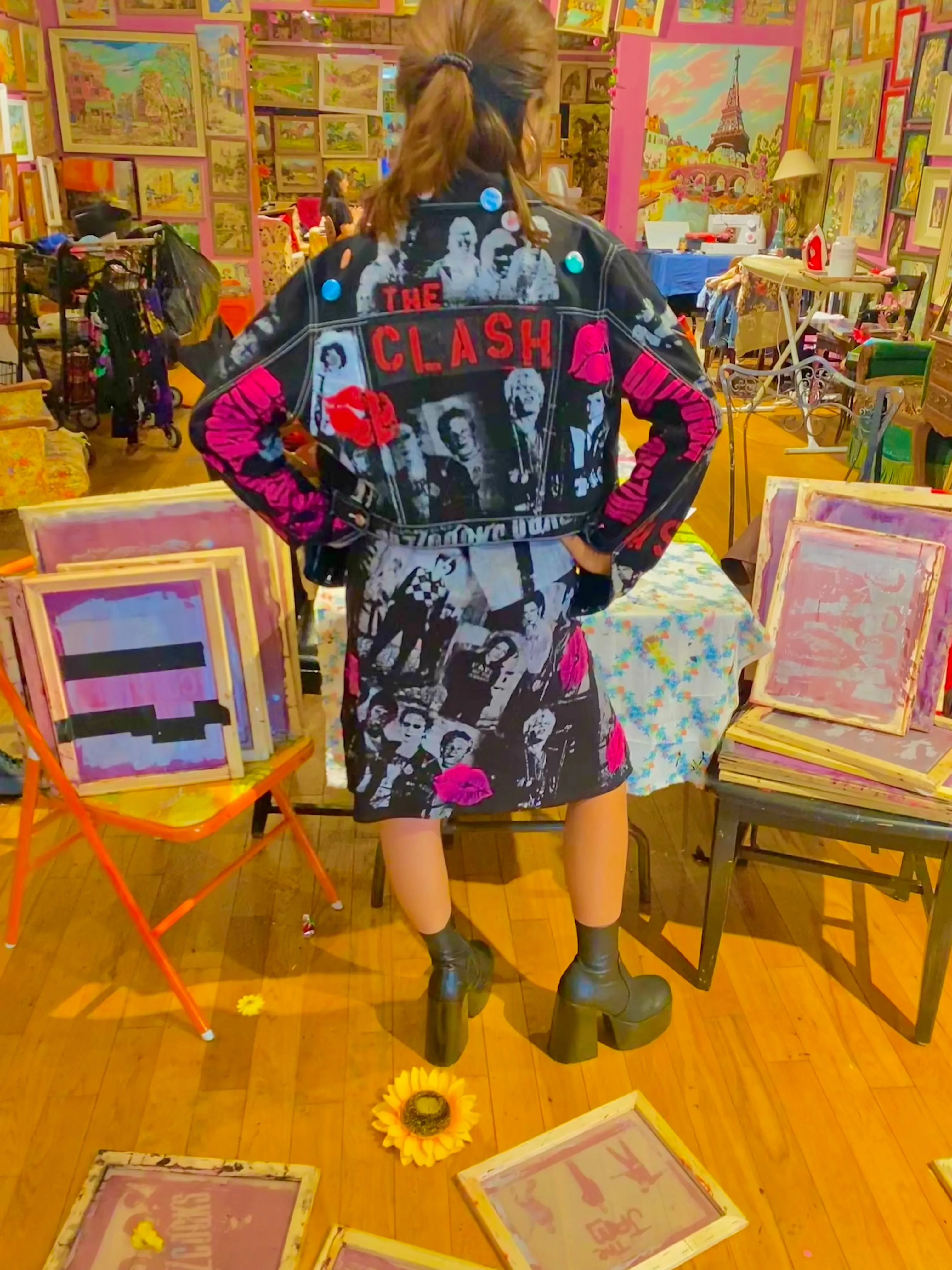 The Clash Punk Band Cropped Jacket