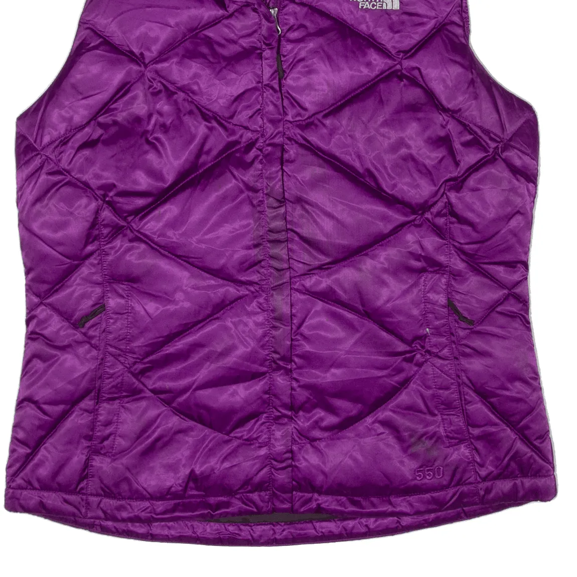 THE NORTH FACE 550 Puffer Gilet Purple Nylon Womens M