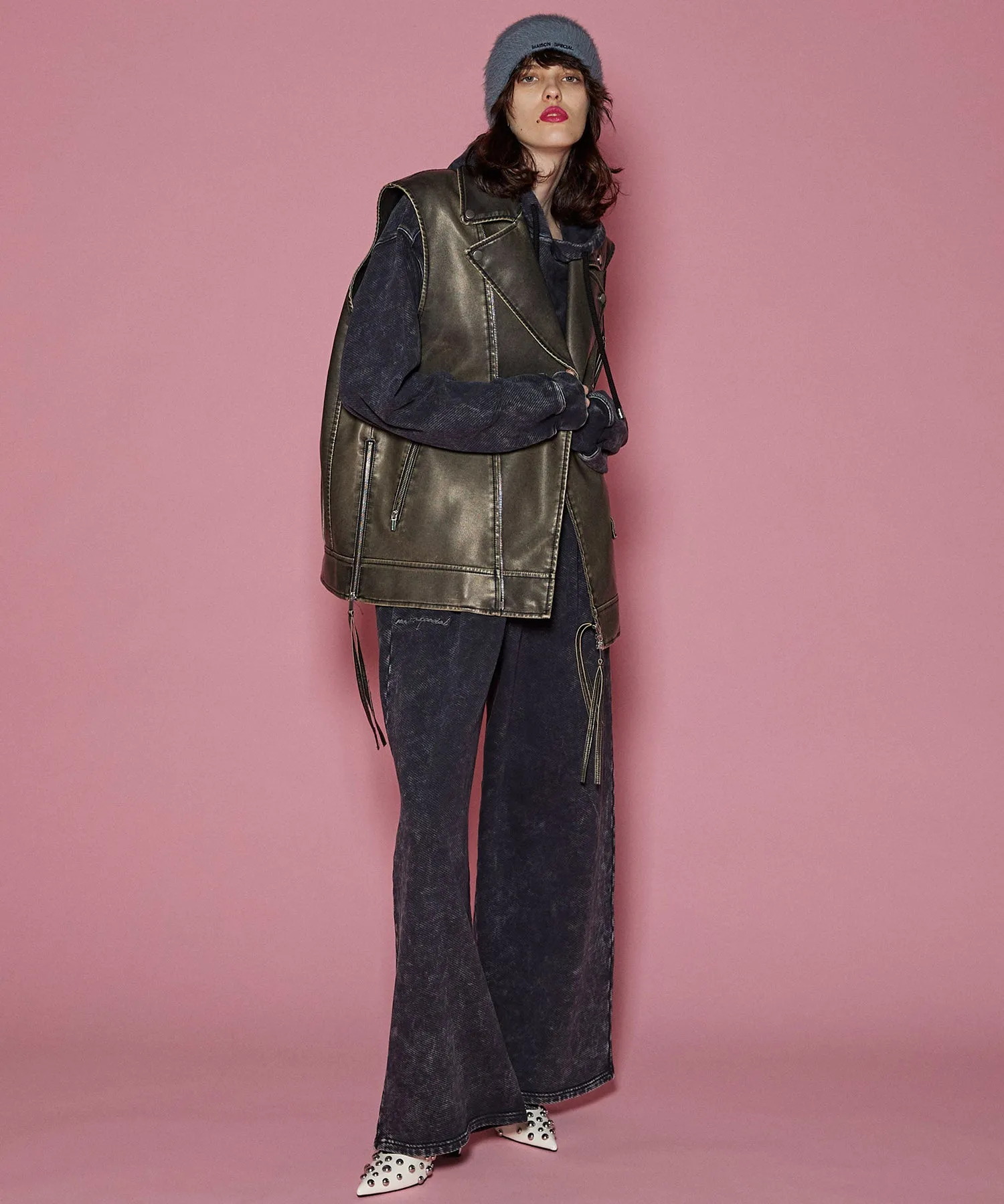 Vegan Leather Riders Gilet