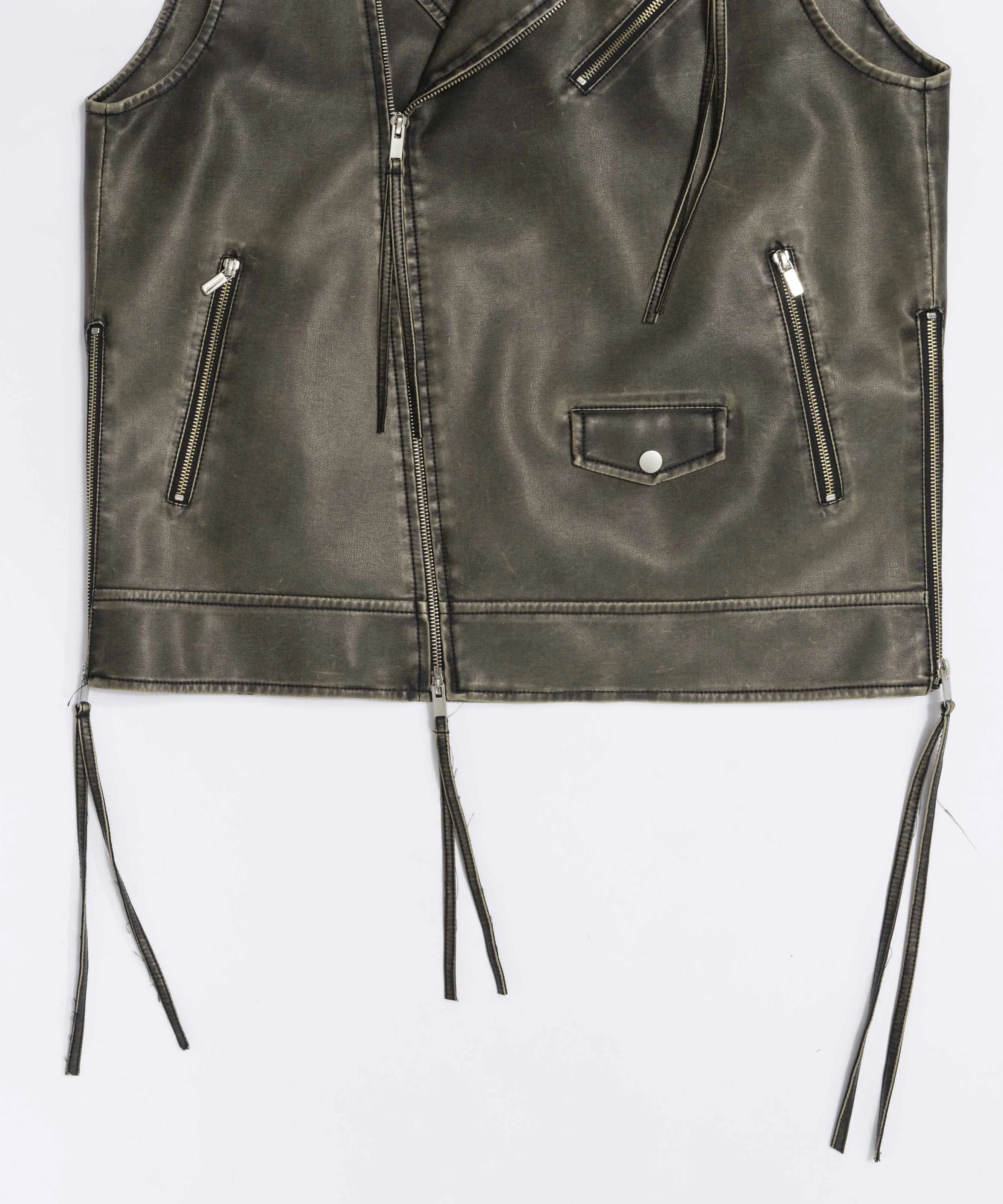Vegan Leather Riders Gilet