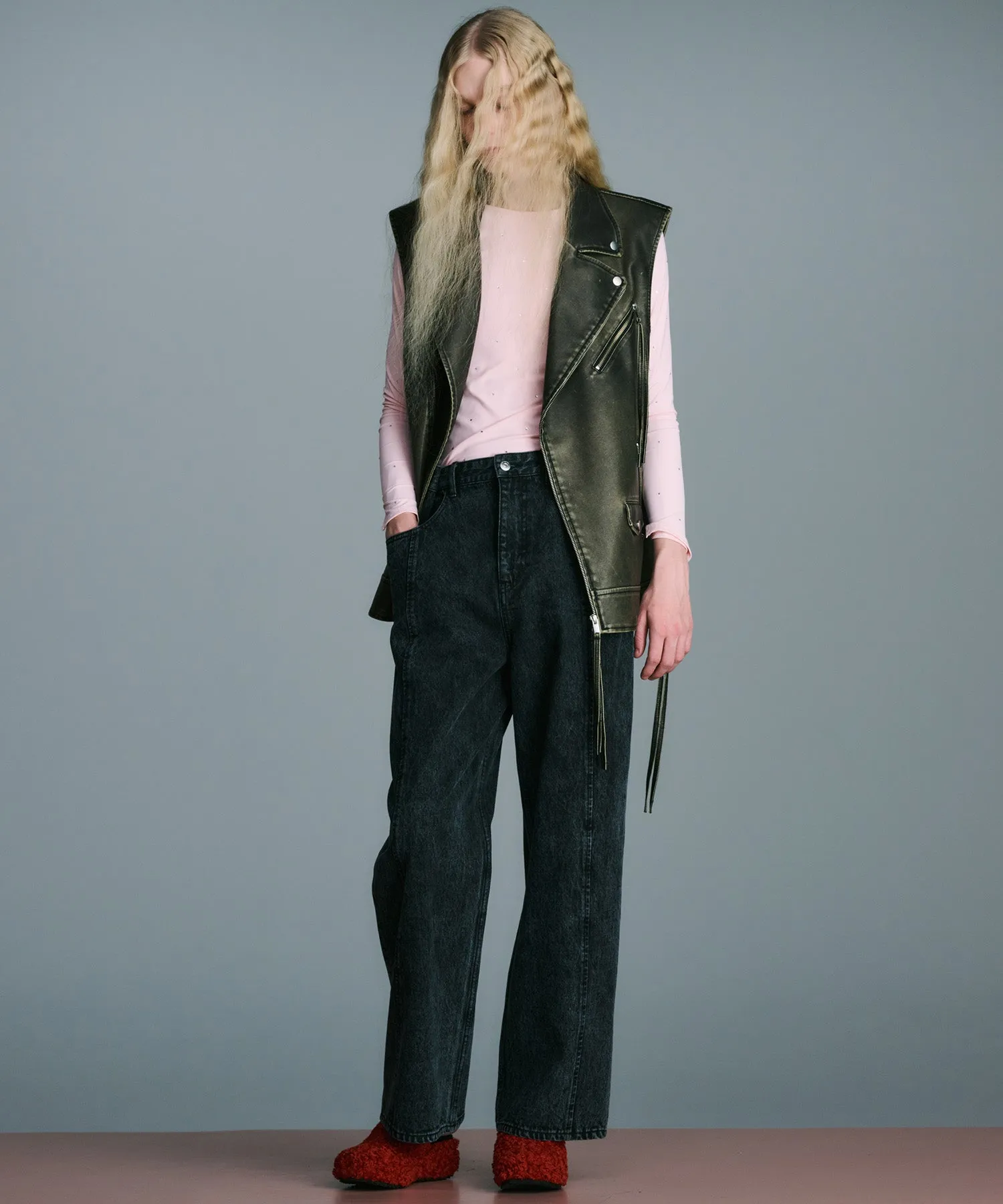 Vegan Leather Riders Gilet