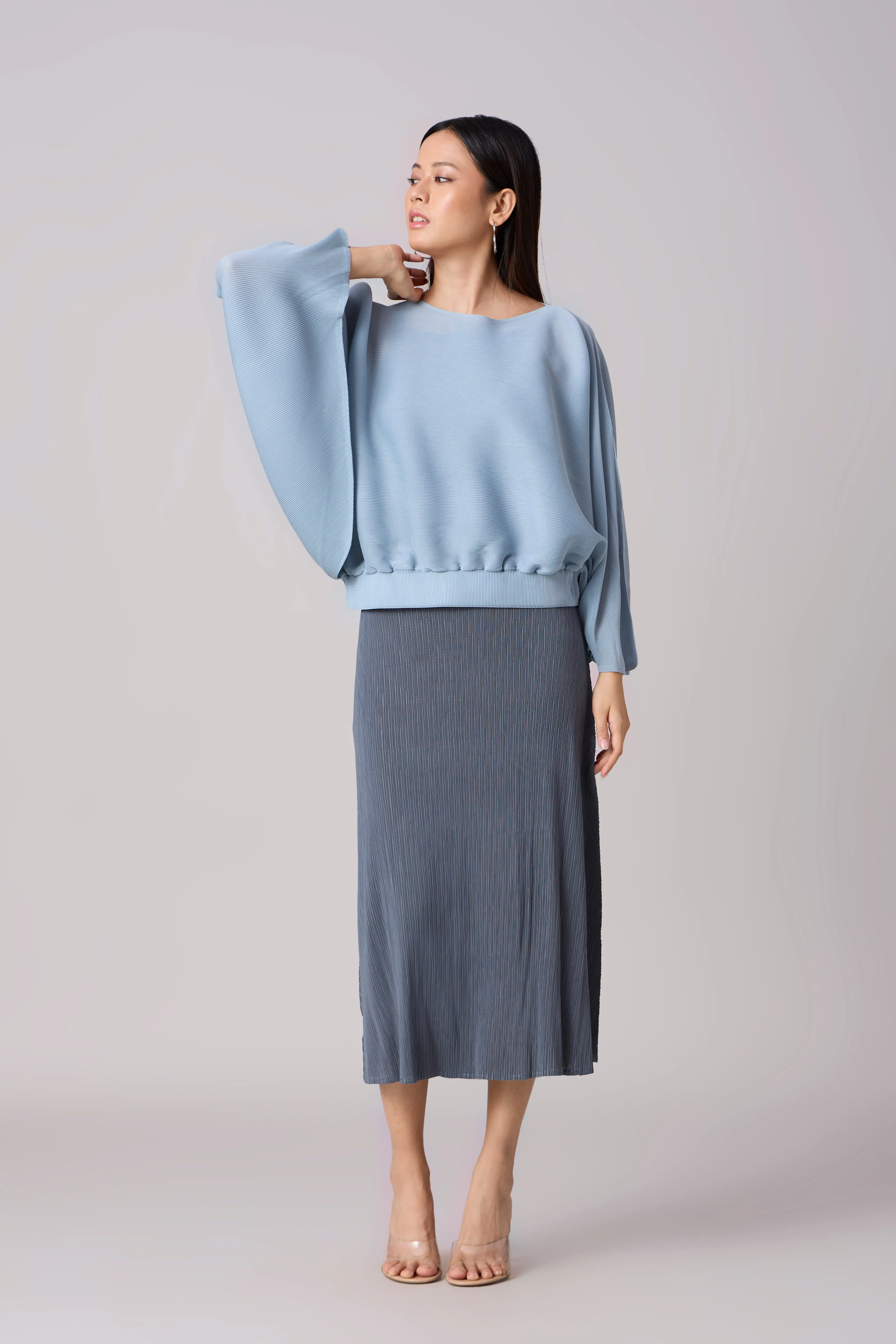 Willa   Cami Dress Set - Blue Grey